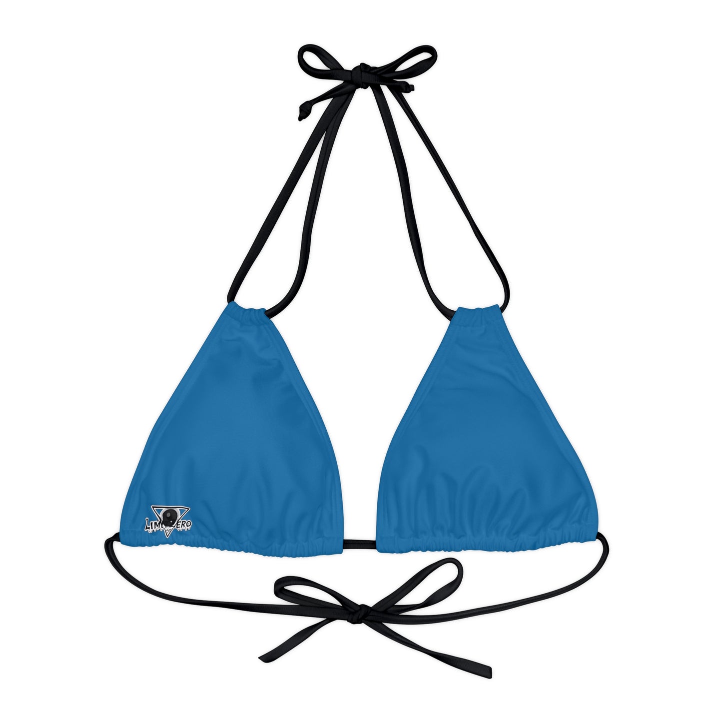 LimitZero Blue Strappy Triangle Bikini Top