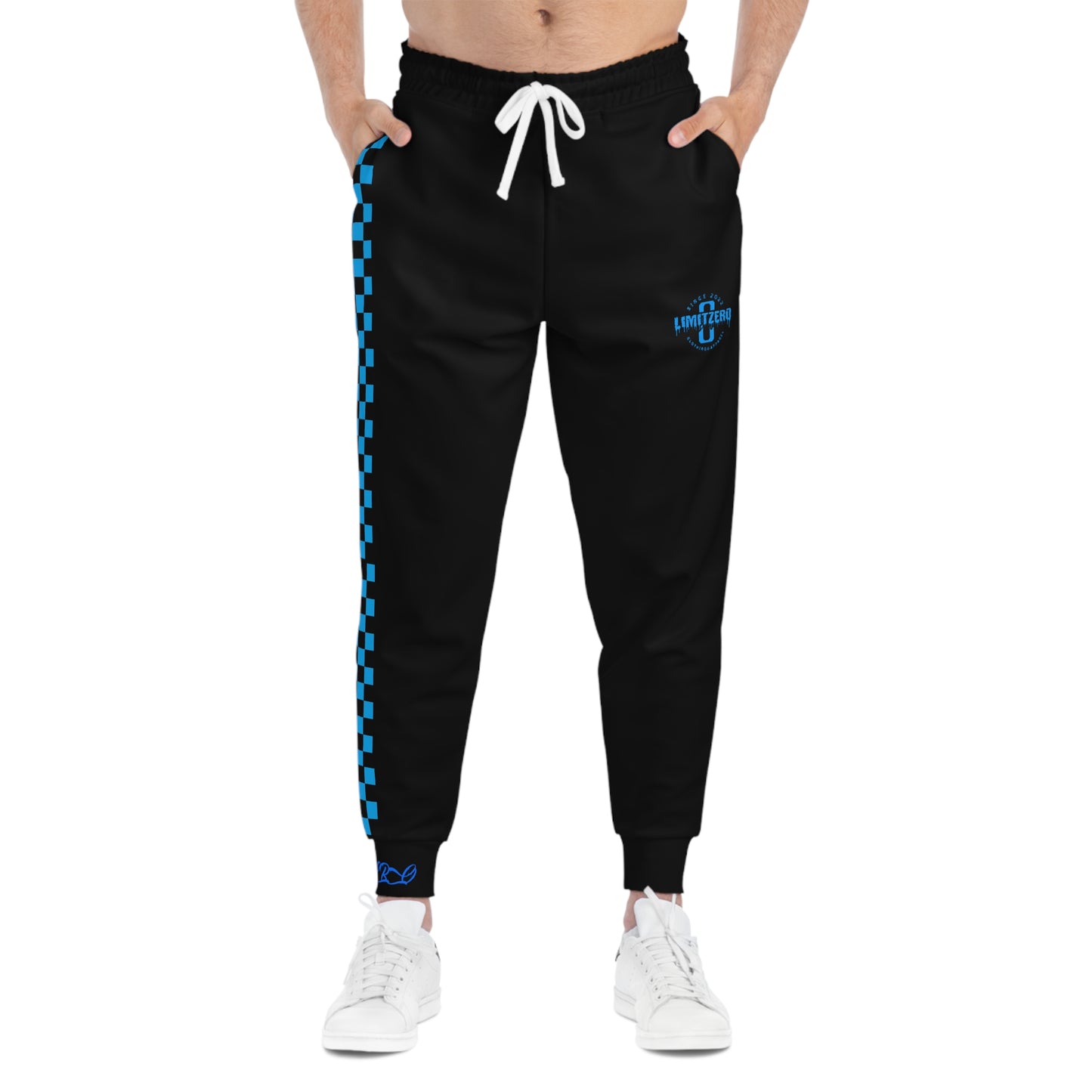 LimitZero Unisex Blue Checkered Sweatpants