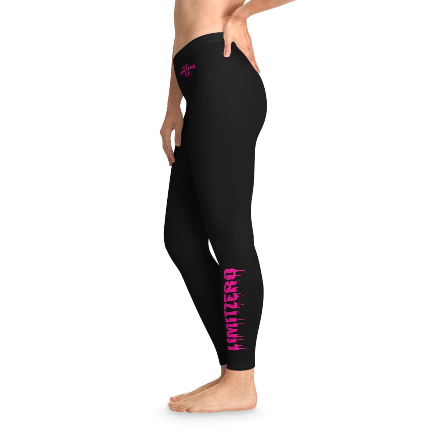 LimitZero Stretchy Pink New Era Mid-Waist Leggings