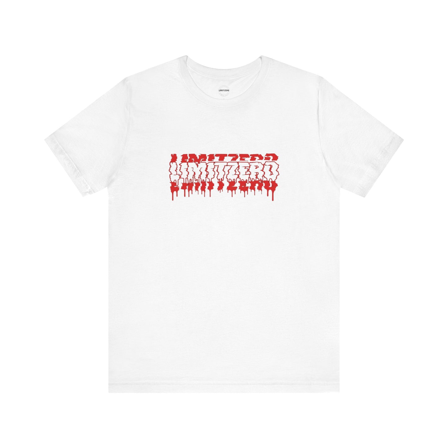 LimitZero Front New Era Glitch all-Red Logo Unisex Tee