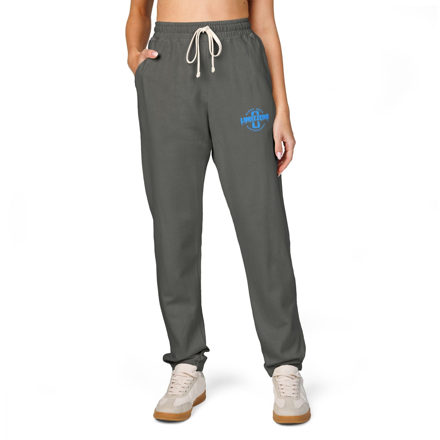 LimitZero Blue on Grey Unisex Fleece Sweatpants