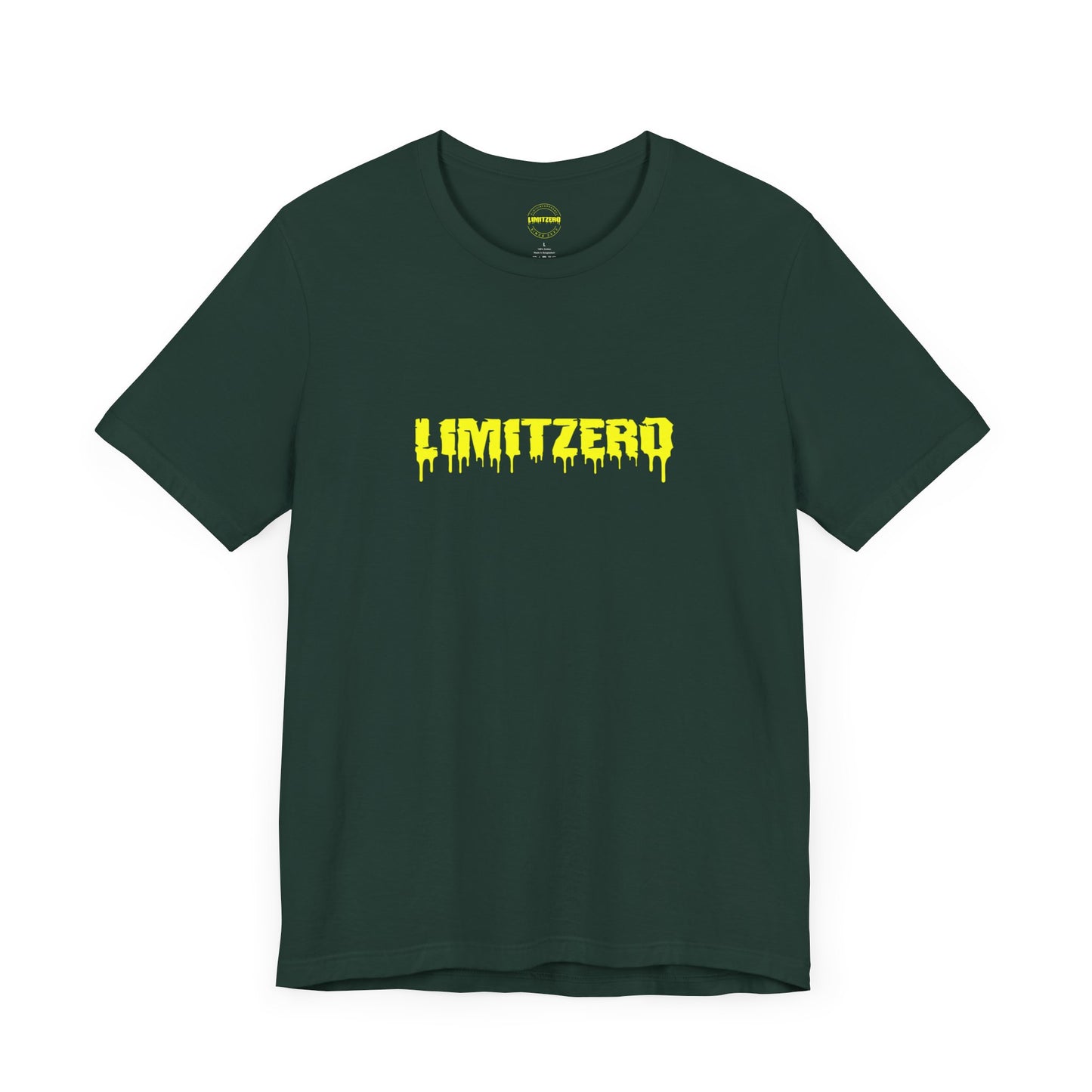 LimitZero Front New Era Yellow Curved Drip Logo Tee