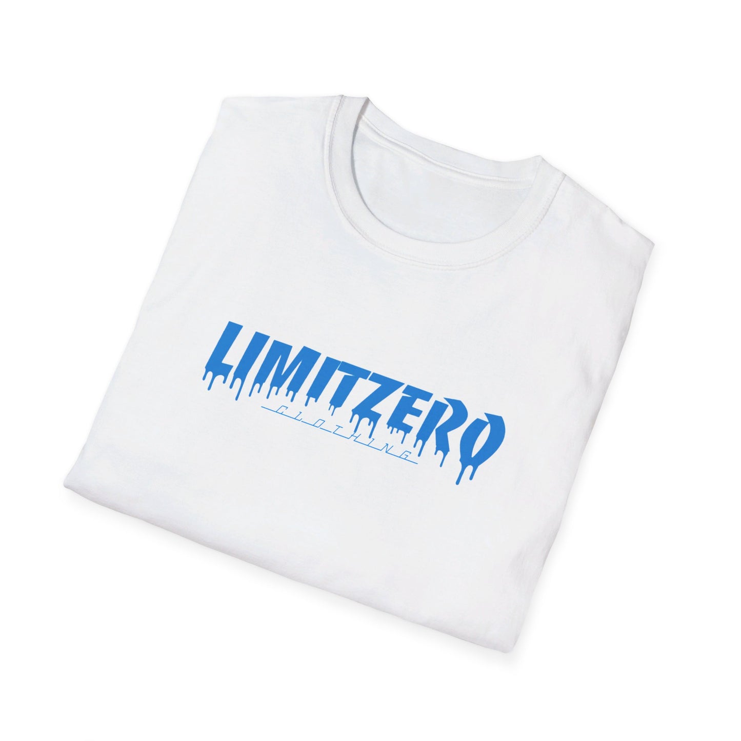 LimitZero Front Blue Curved Drip Logo Tee