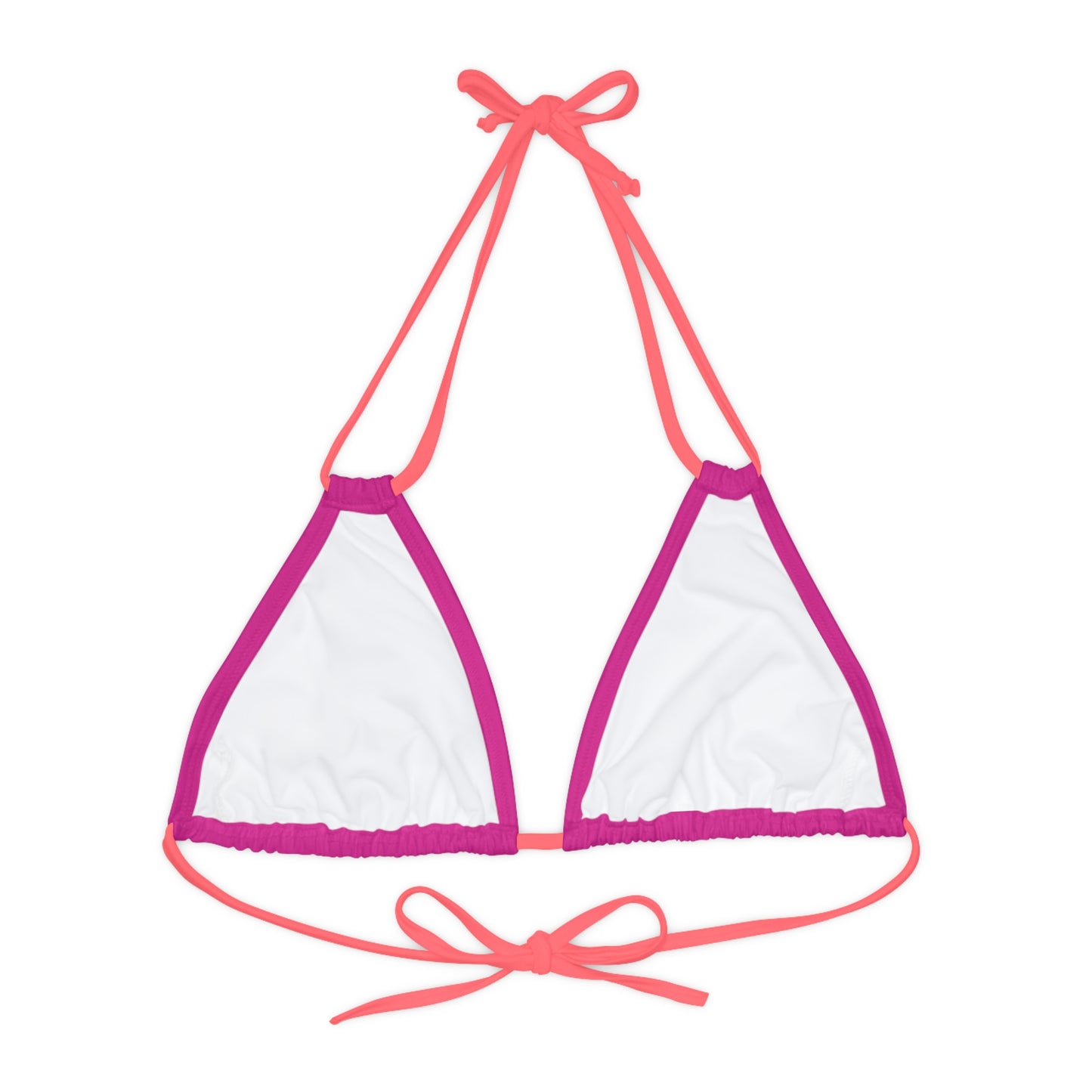 LimitZero Plain Pink Strappy triangle Bikini Top