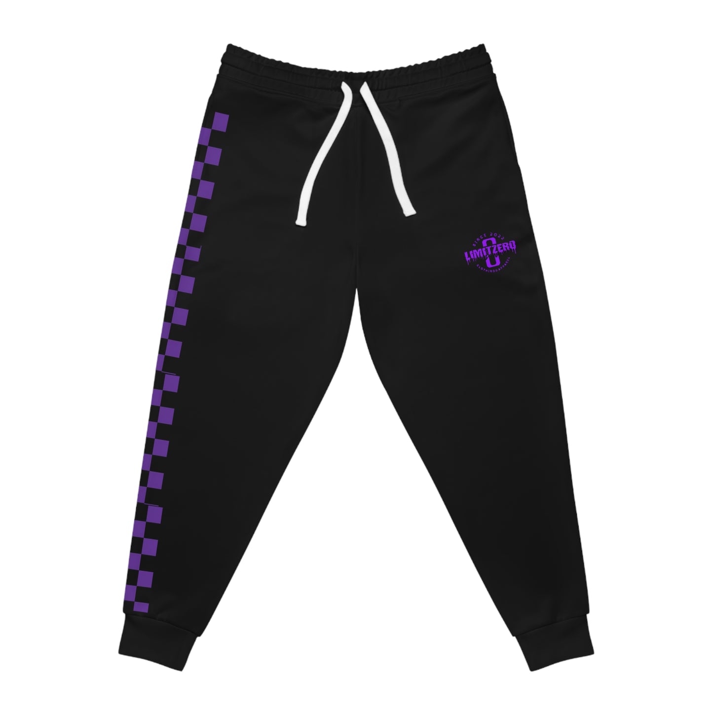 LimitZero Unisex purple Checkered Sweatpants