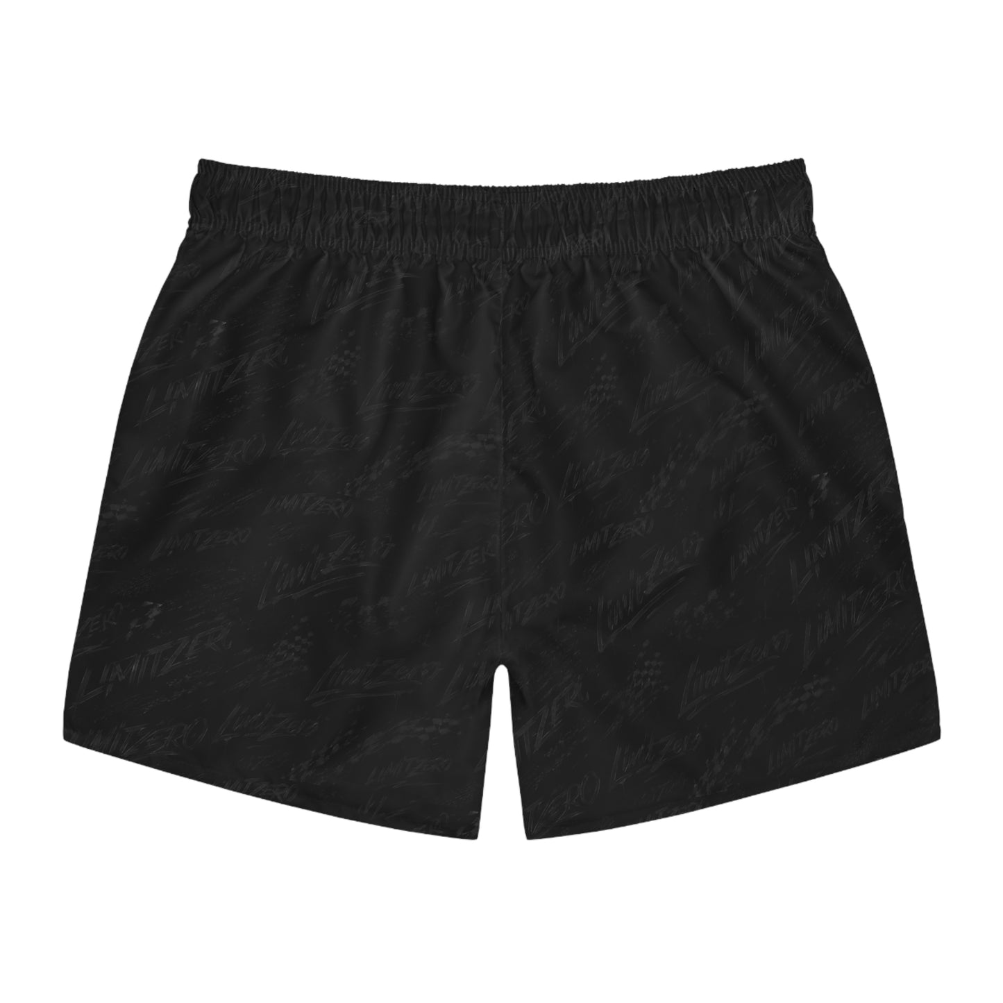 LimitZero White-Logo SCRIBBLE Surf Shorts with Grey Graffiti Pockets