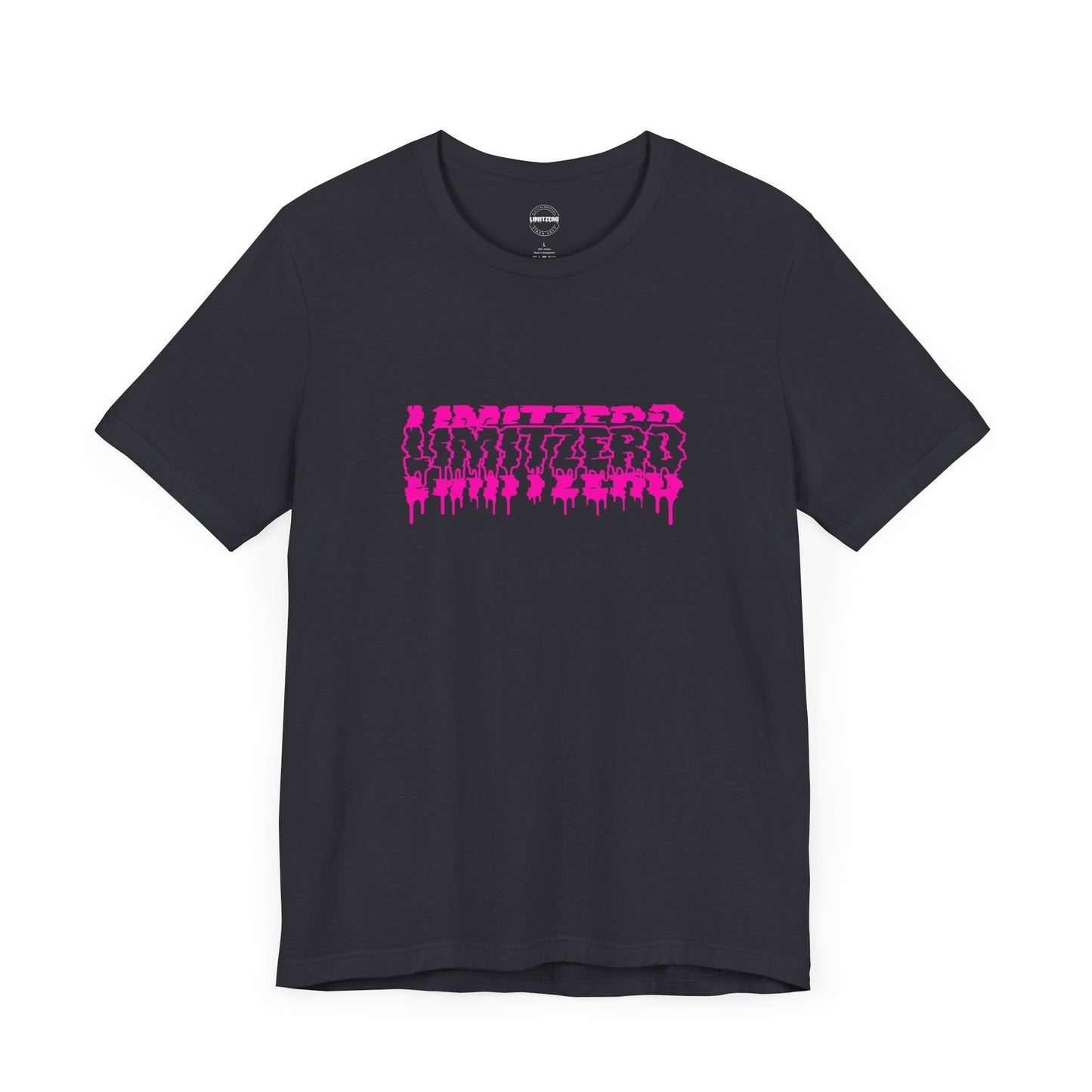 LimitZero Front New Era Glitch Pink Logo Tee