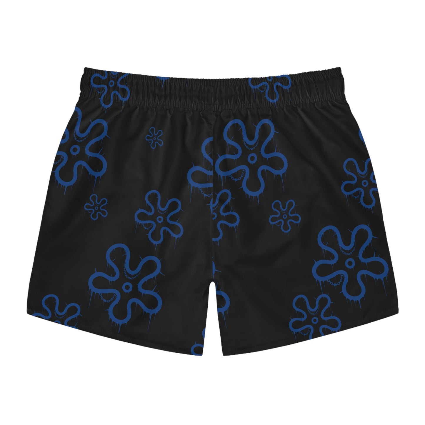 LimitZero Blue D3ad-Hawaii SurfShorts with Grey Graffiti Pockets