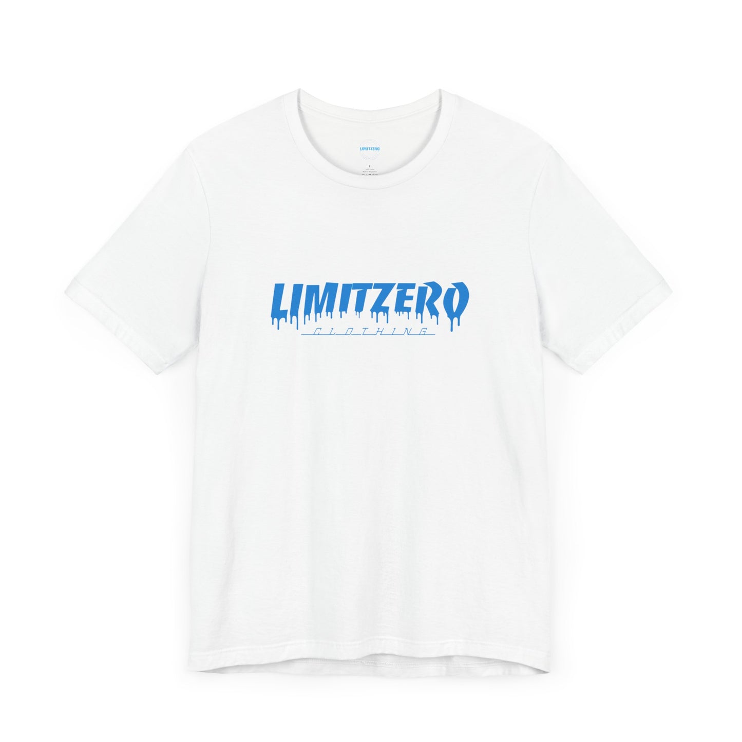 LimitZero Front Blue Curved Drip Logo Tee