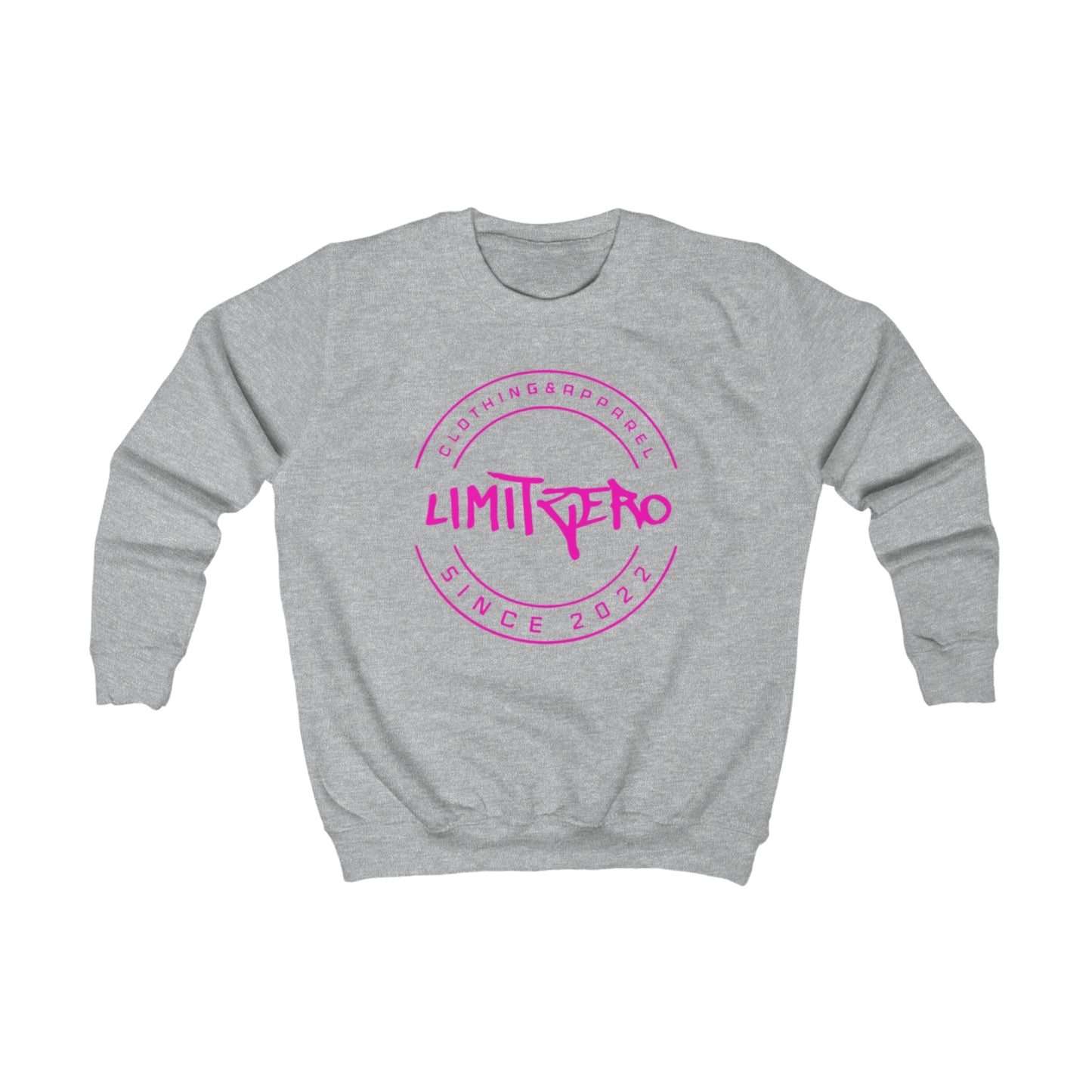 LimitZero Grey/Pink Unisex Kids Sweatshirt