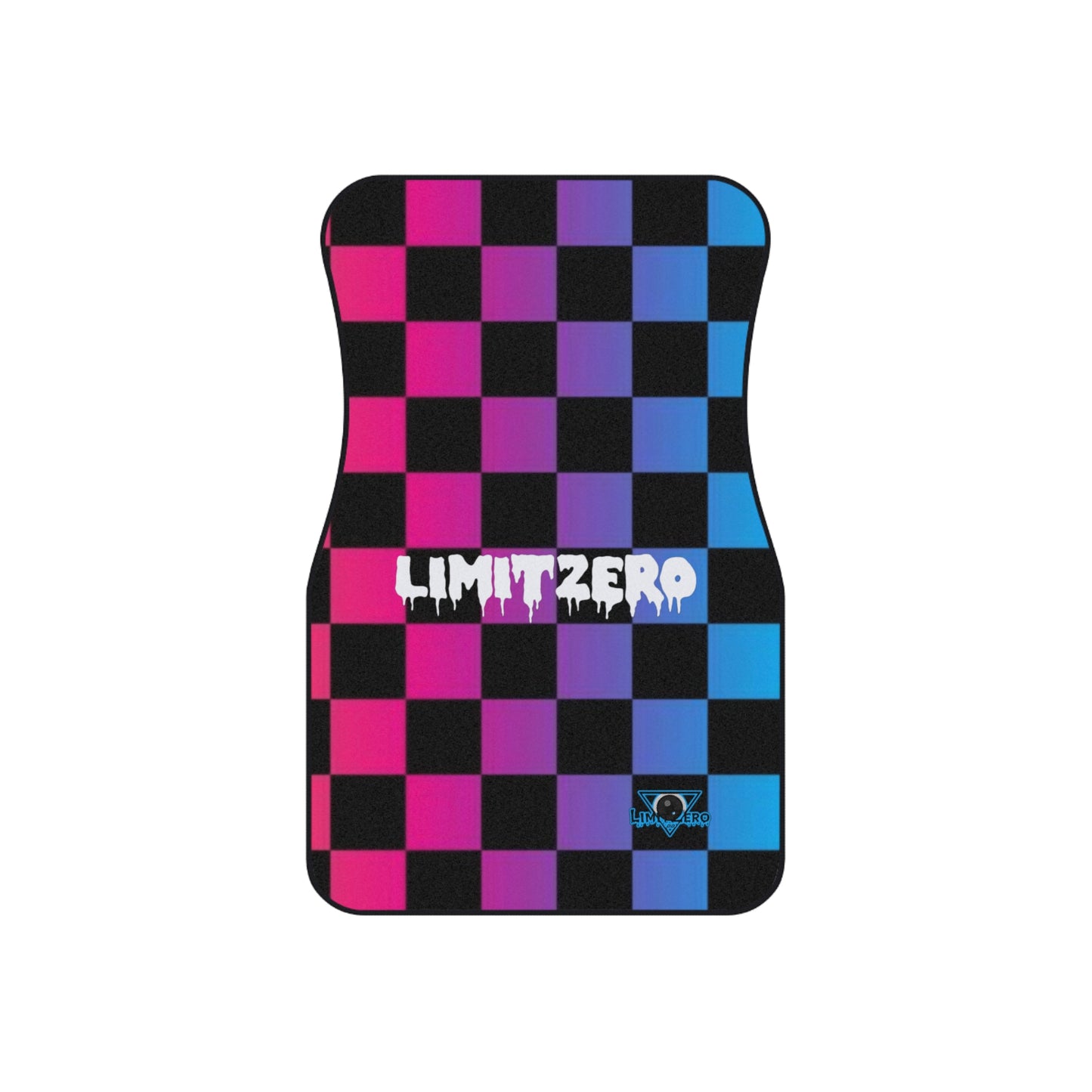 LimitZero Midnight Purple Checkered Car Mats (2x Front)