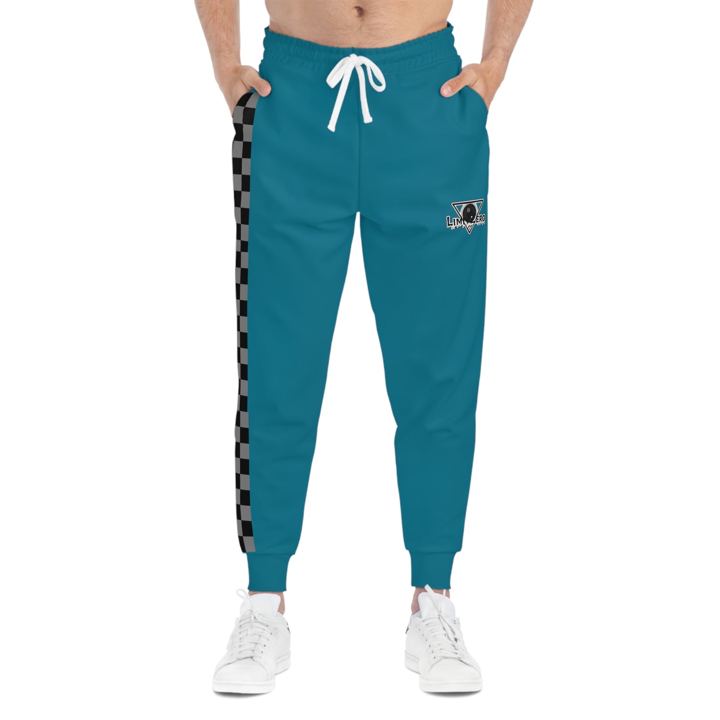 LimitZero Teal Unisex Checkered Sweatpants