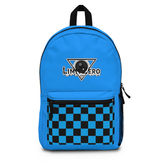 LimitZero Blue Semi Checkered Logo Backpack