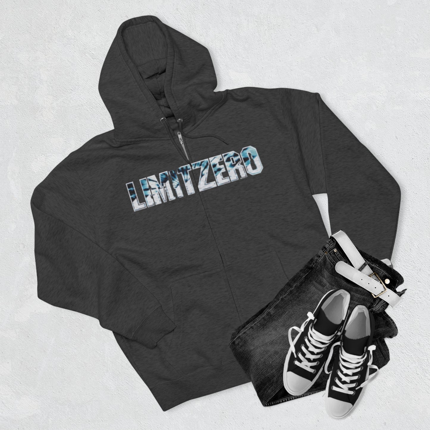 LimitZero TieDye Logo Unisex Zip Hoodie (DTG)