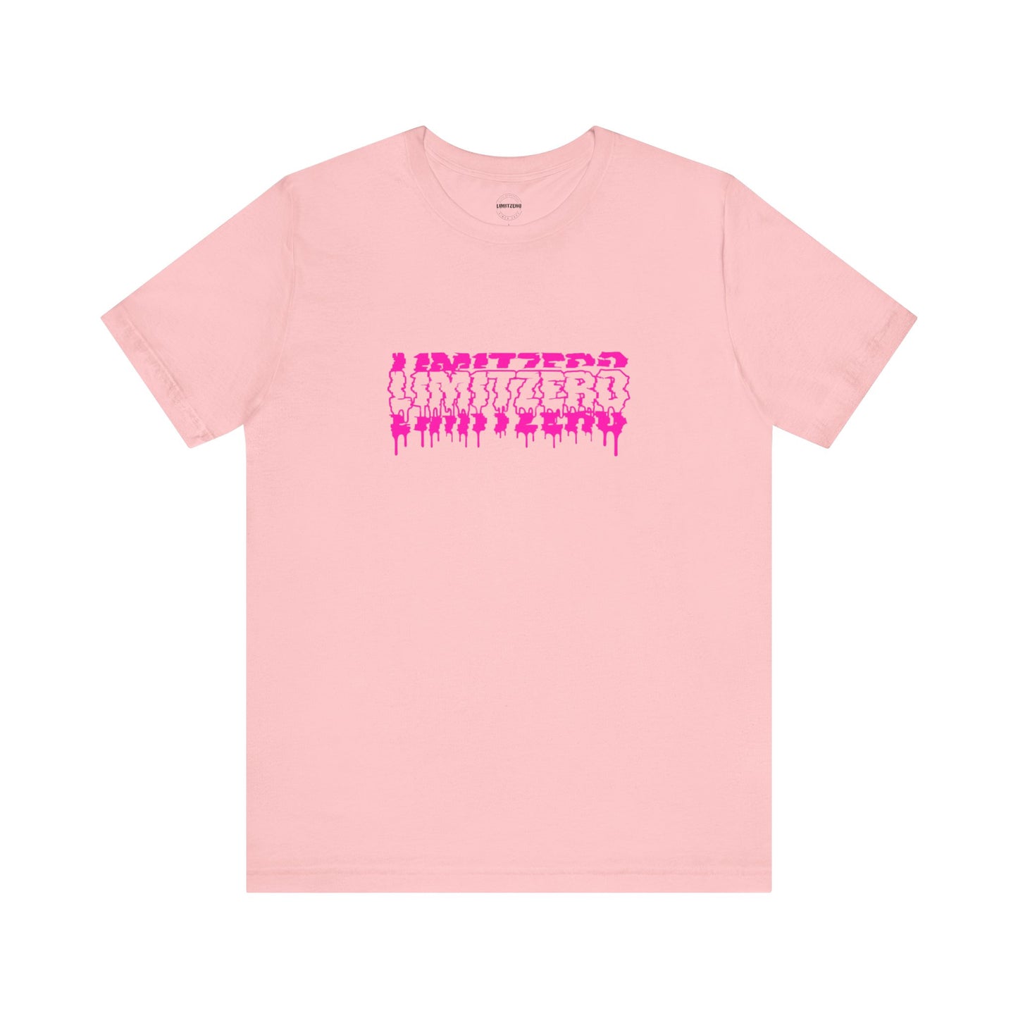 LimitZero Front New Era Glitch Pink Logo Tee