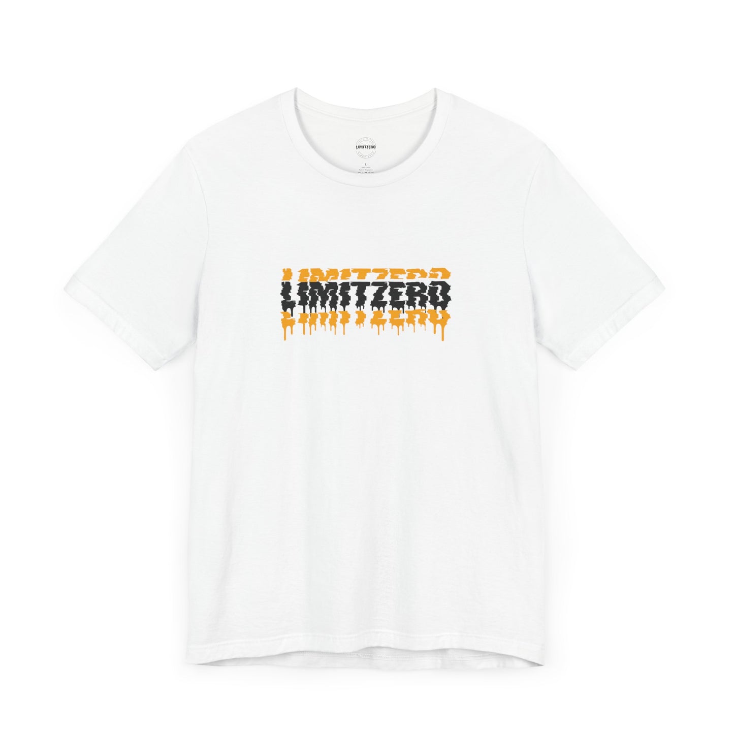 LimitZero Front New Era Glitch Orange Logo Tee