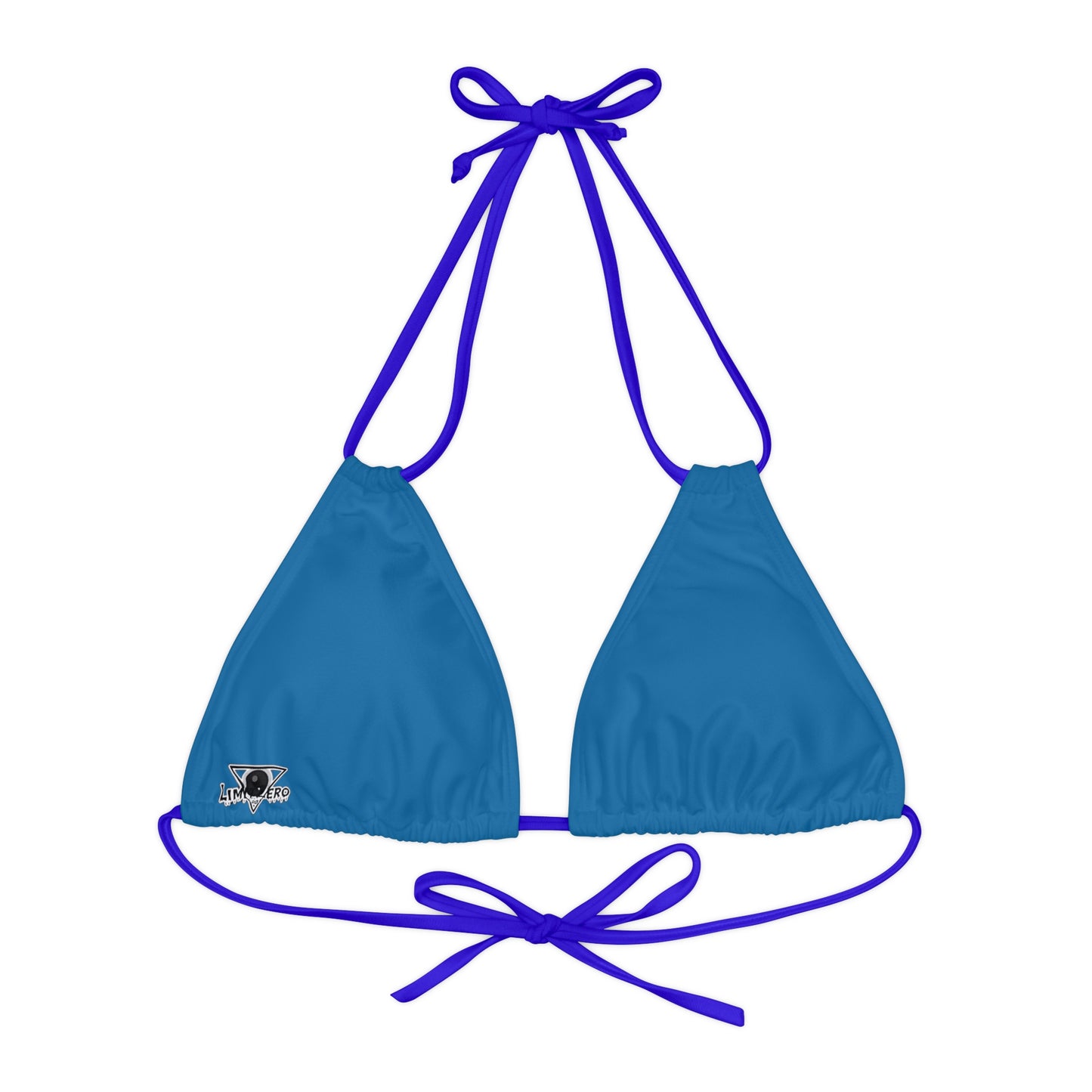 LimitZero Blue Strappy Triangle Bikini Top