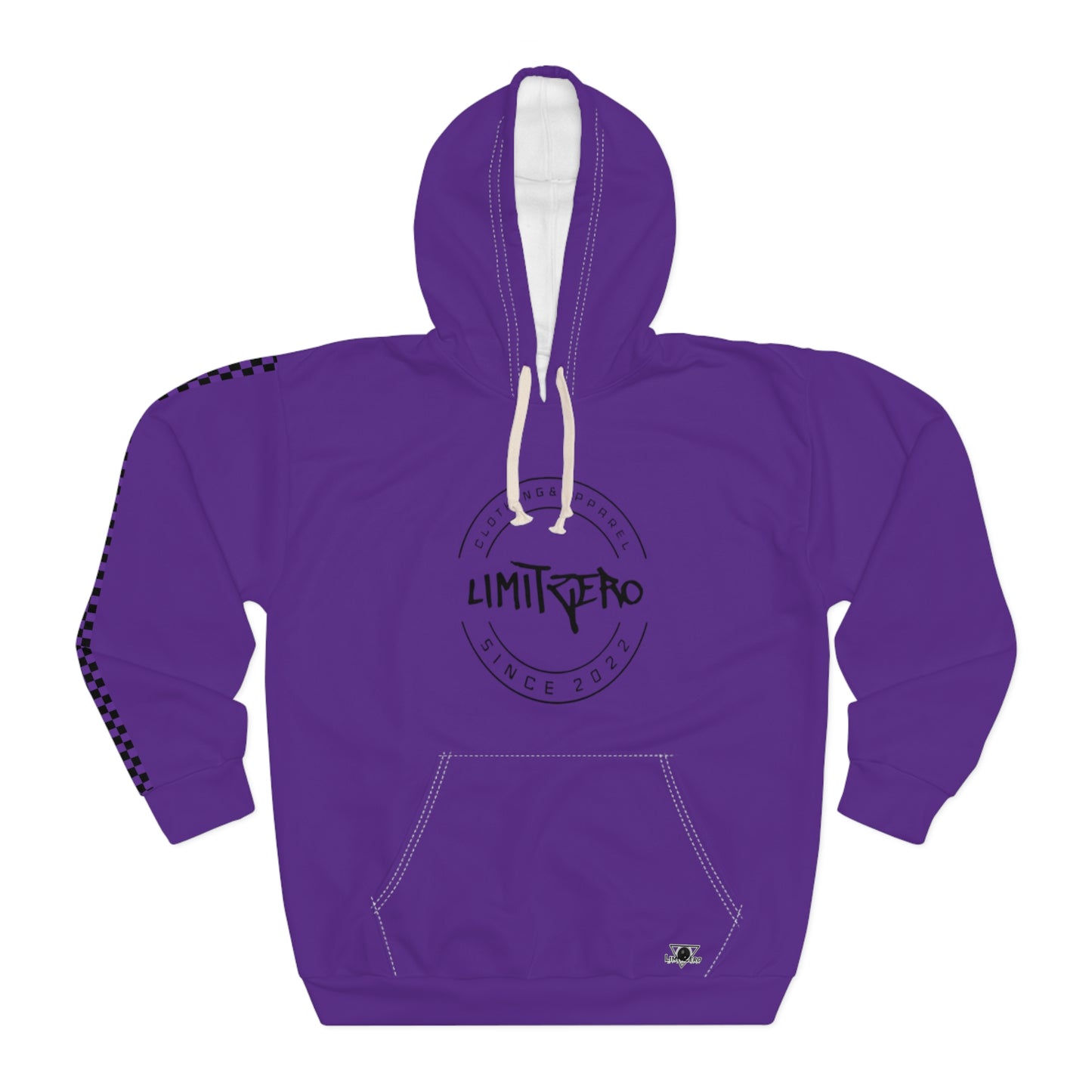 LimitZero Ultra Violet Unisex Checkered Pullover Hoodie