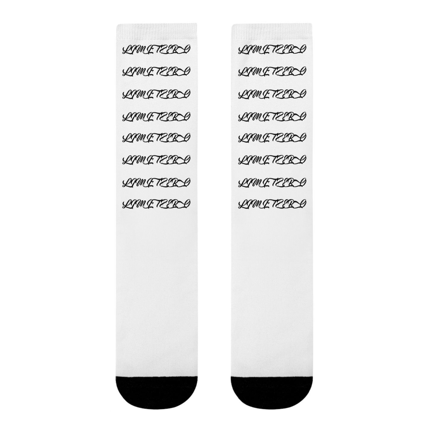 LimitZero White Project-16signs Athletic Mid Sport Crew Socks