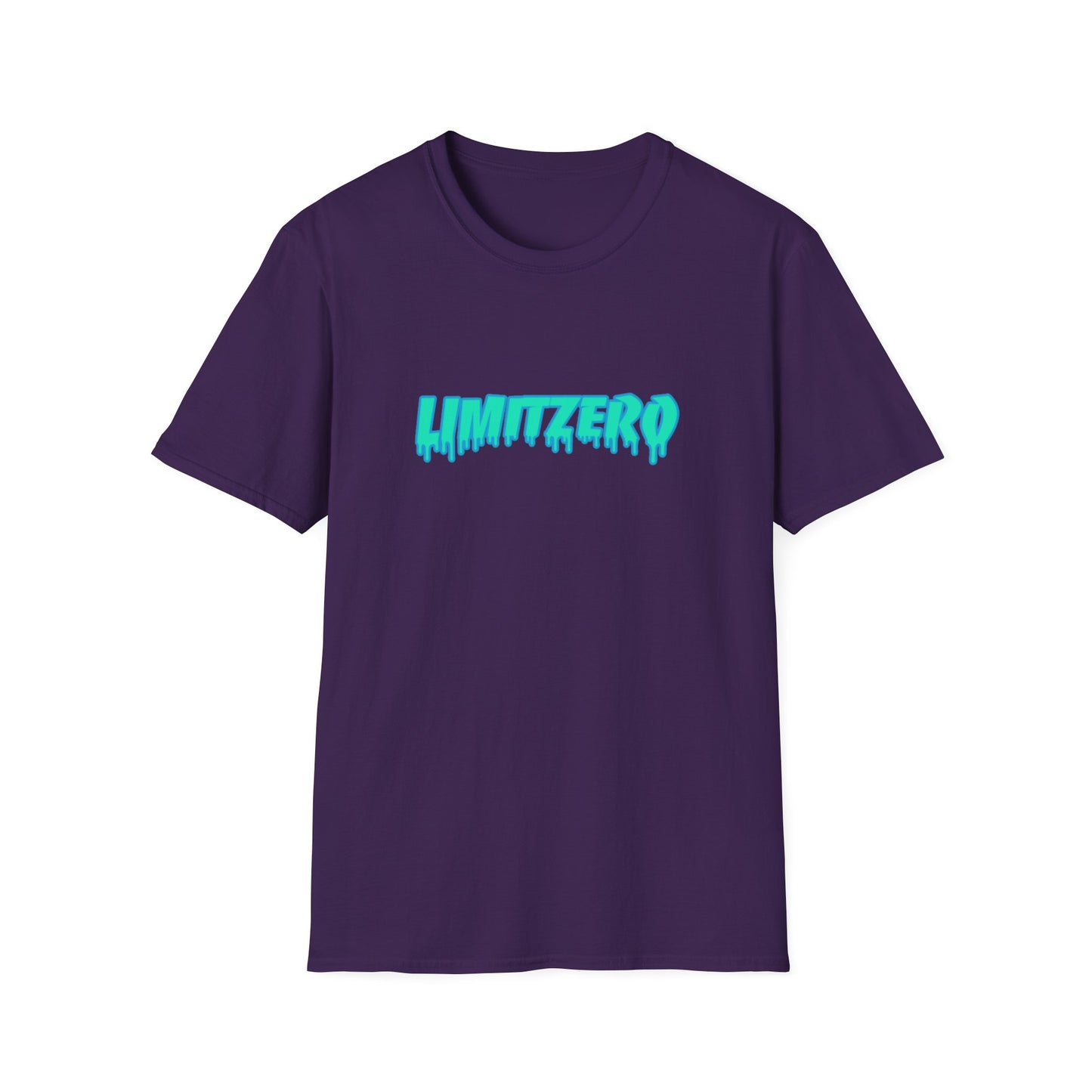 LimitZero Front Teal/Blue Curved Drip Logo Tee