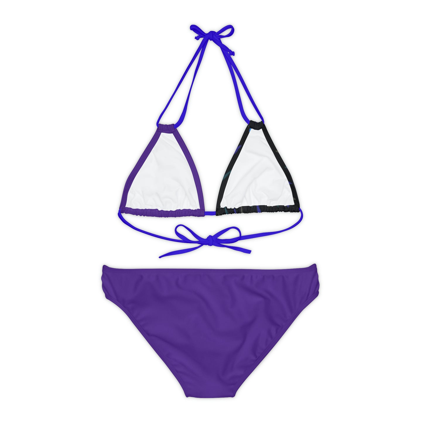 LimitZero Purple Strap Bikini Set (Plain Bottom)