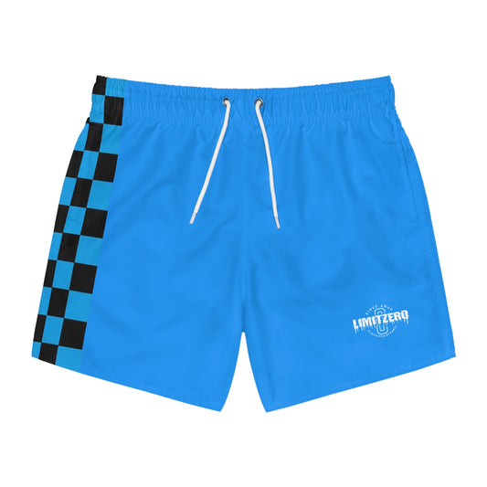 LimitZero Checkered Blue Surf Shorts V3