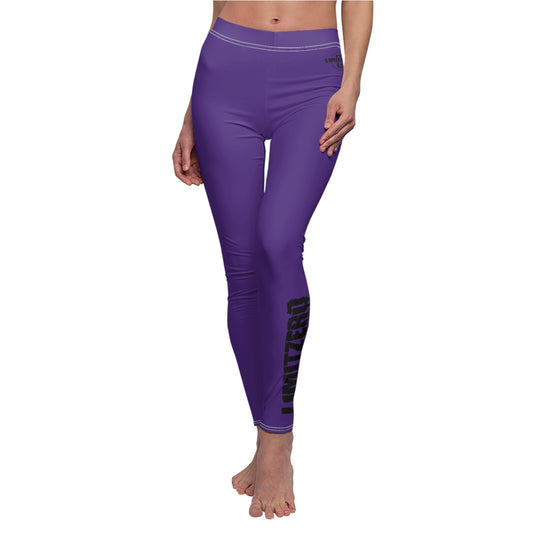 LimitZero Women's Cut & Sew Casual Purple Leggings