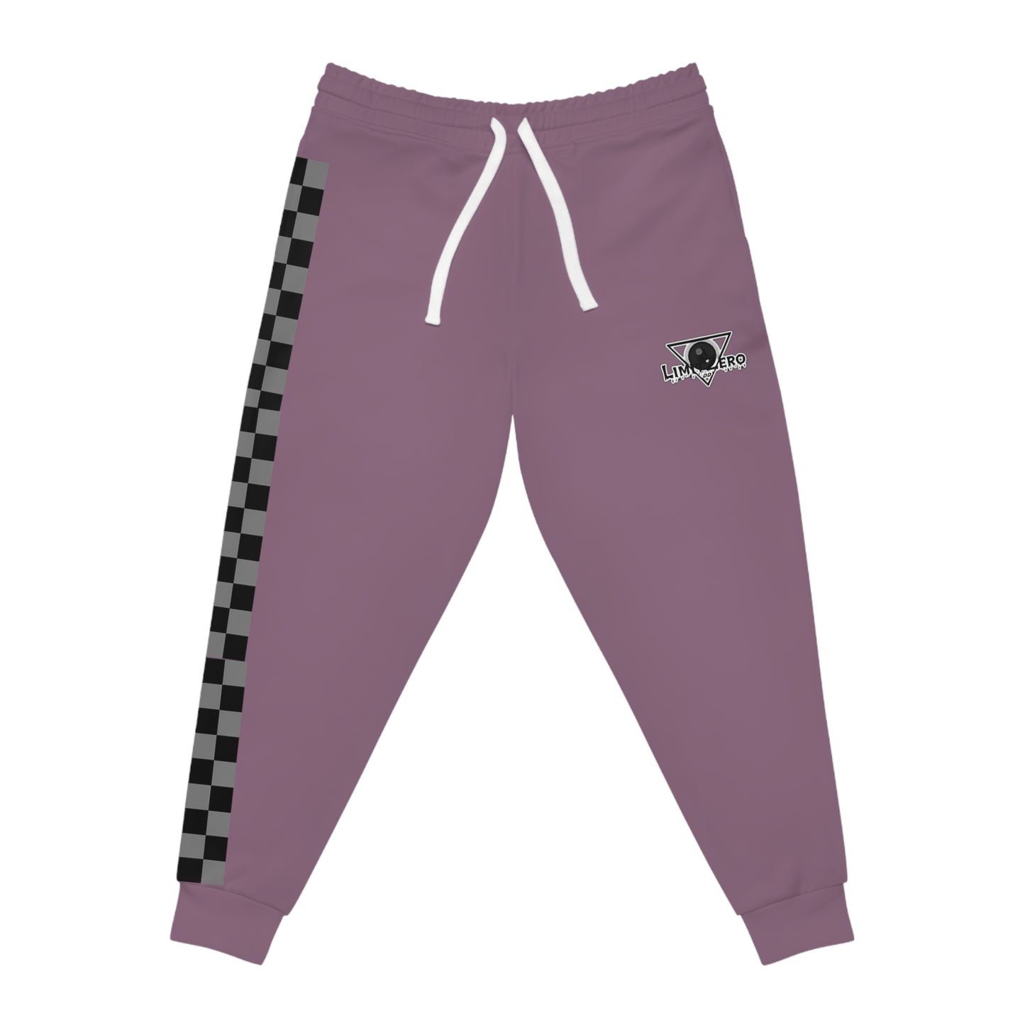 LimitZero Dark Pink Unisex Checkered Sweatpants