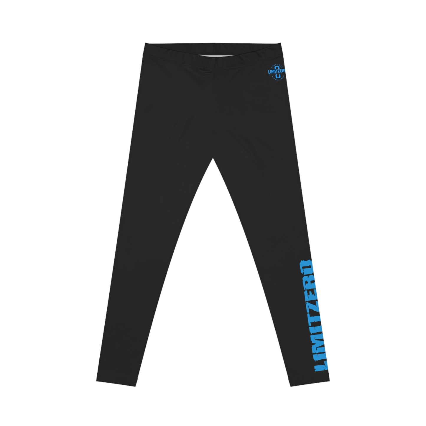LimitZero Women's Black w Blue New Era Leggings – Yoga Pants