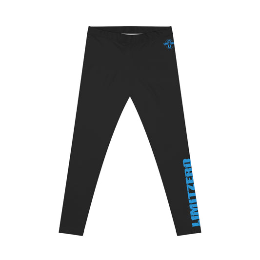 LimitZero Women's Black w Blue New Era Leggings – Yoga Pants