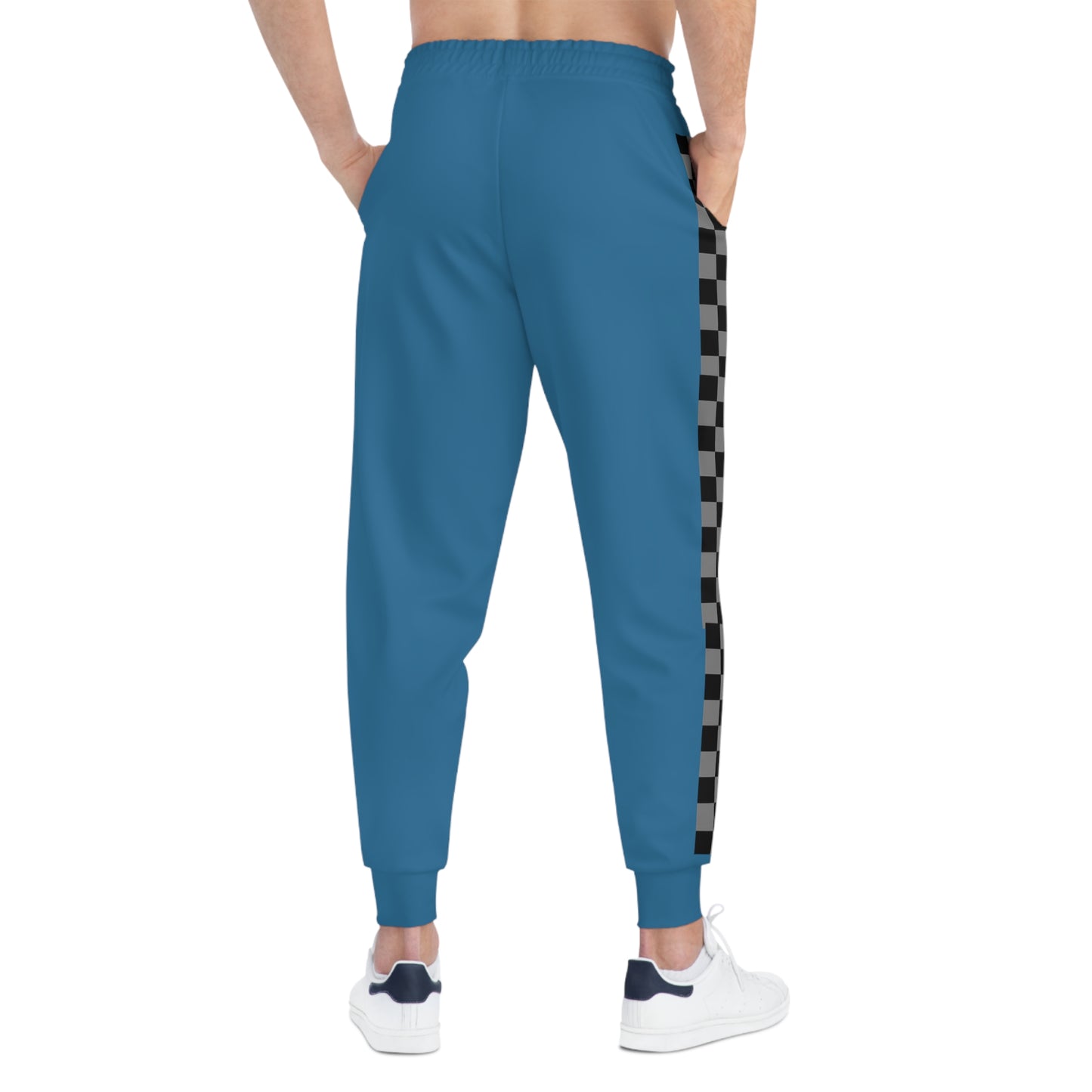 LimitZero Dark Blue Unisex Checkered Sweatpants