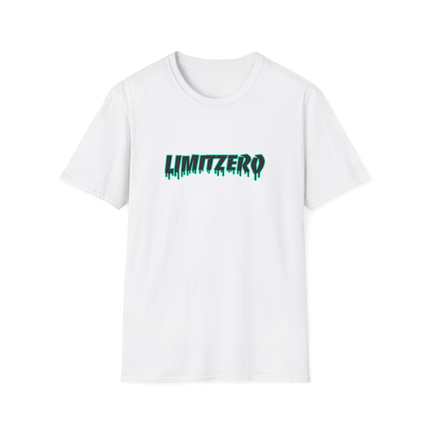 LimitZero Front Teal Curved Drip Logo Tee