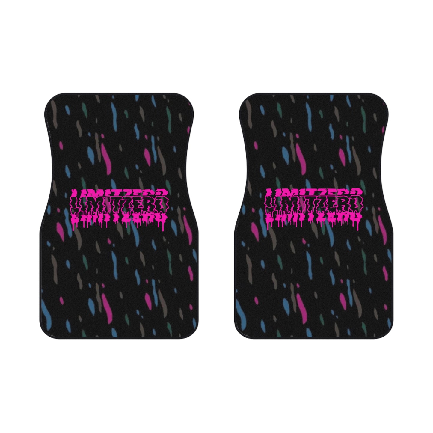 LimitZero Pink Confetti Car Mats (2x Front)