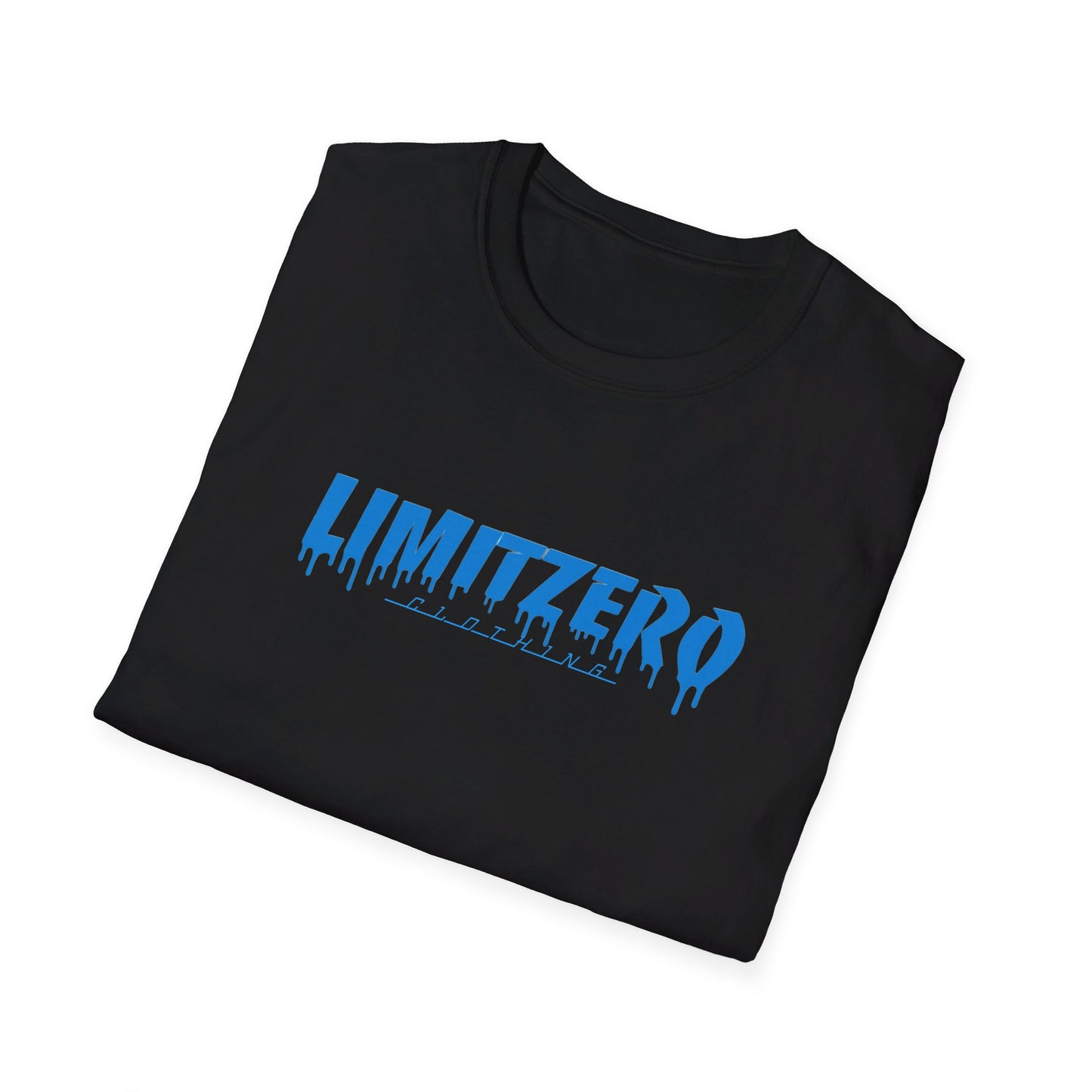 LimitZero Front Blue Curved Drip Logo Tee