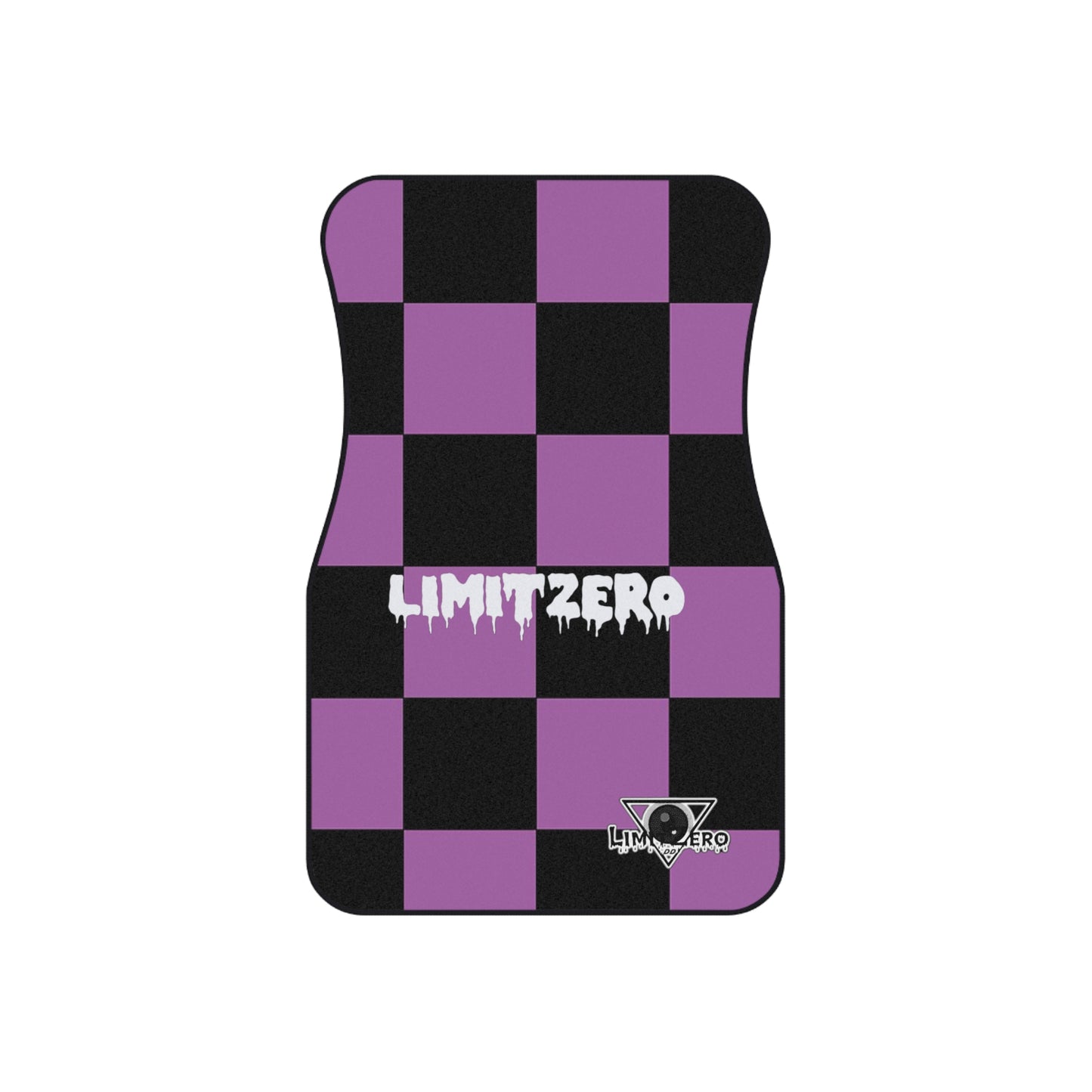 LimitZero Purple Checkered Car Mats (2x Front)