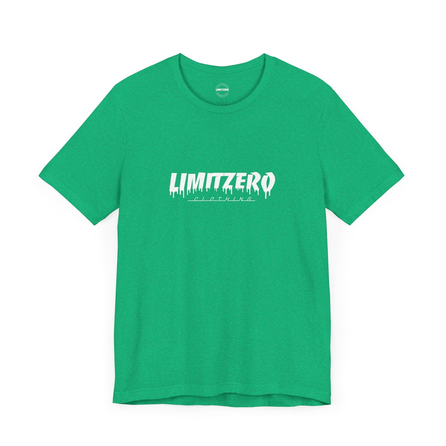 LimitZero Front White Curved Drip Logo Tee