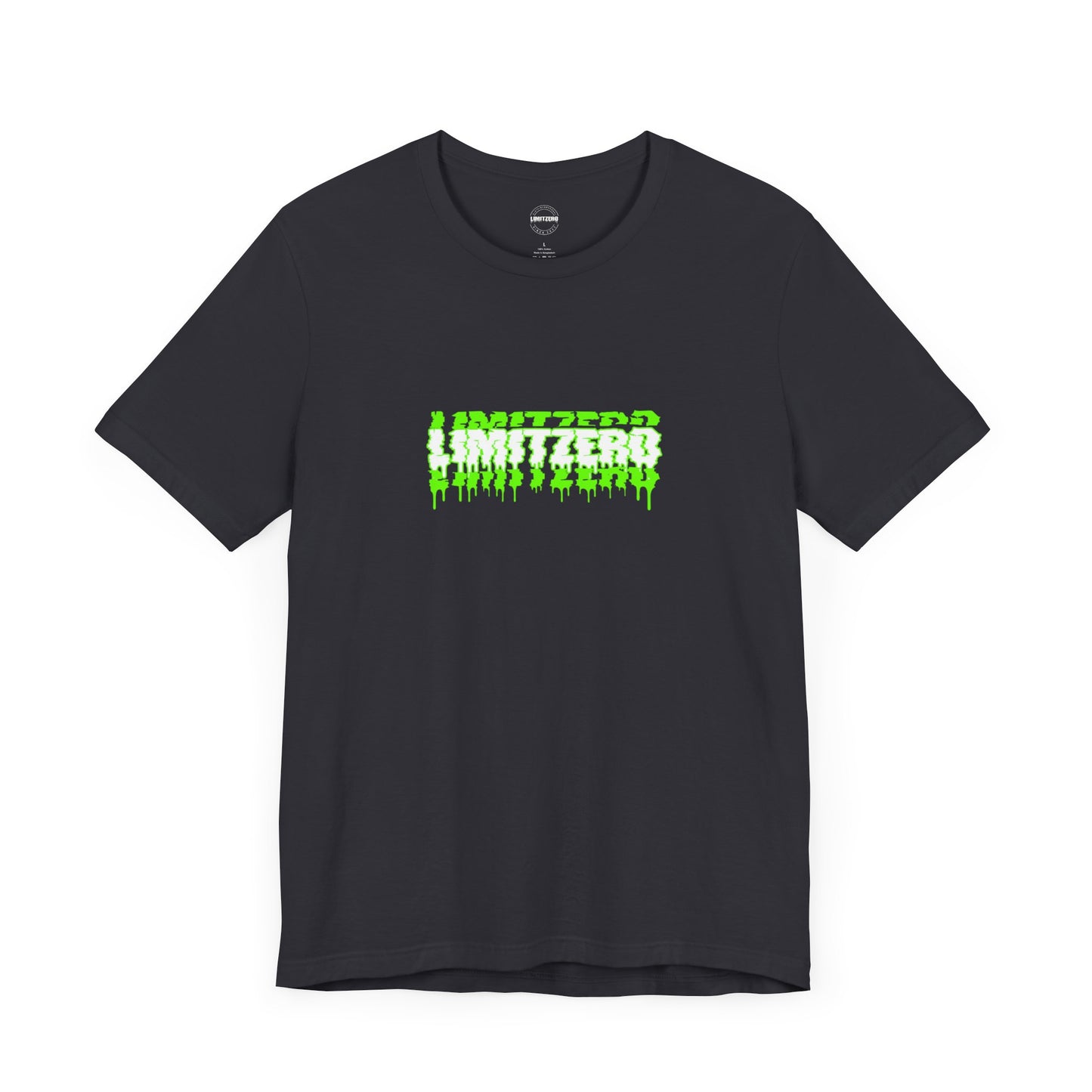 LimitZero Front New Era Green Brok3n Glitch Logo Tee