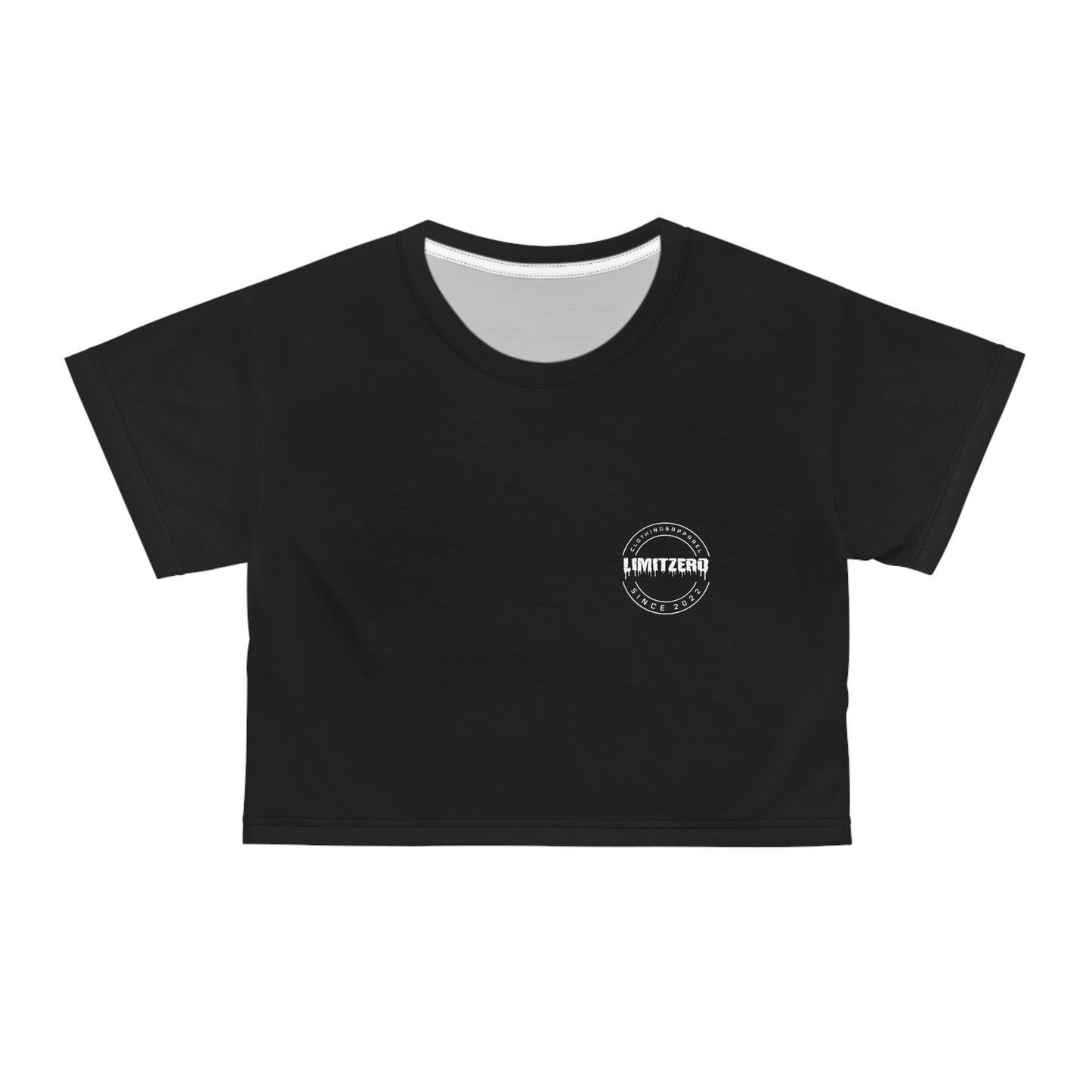 LimitZero Women`s Black Plain New Era Crop Tee (DTG)