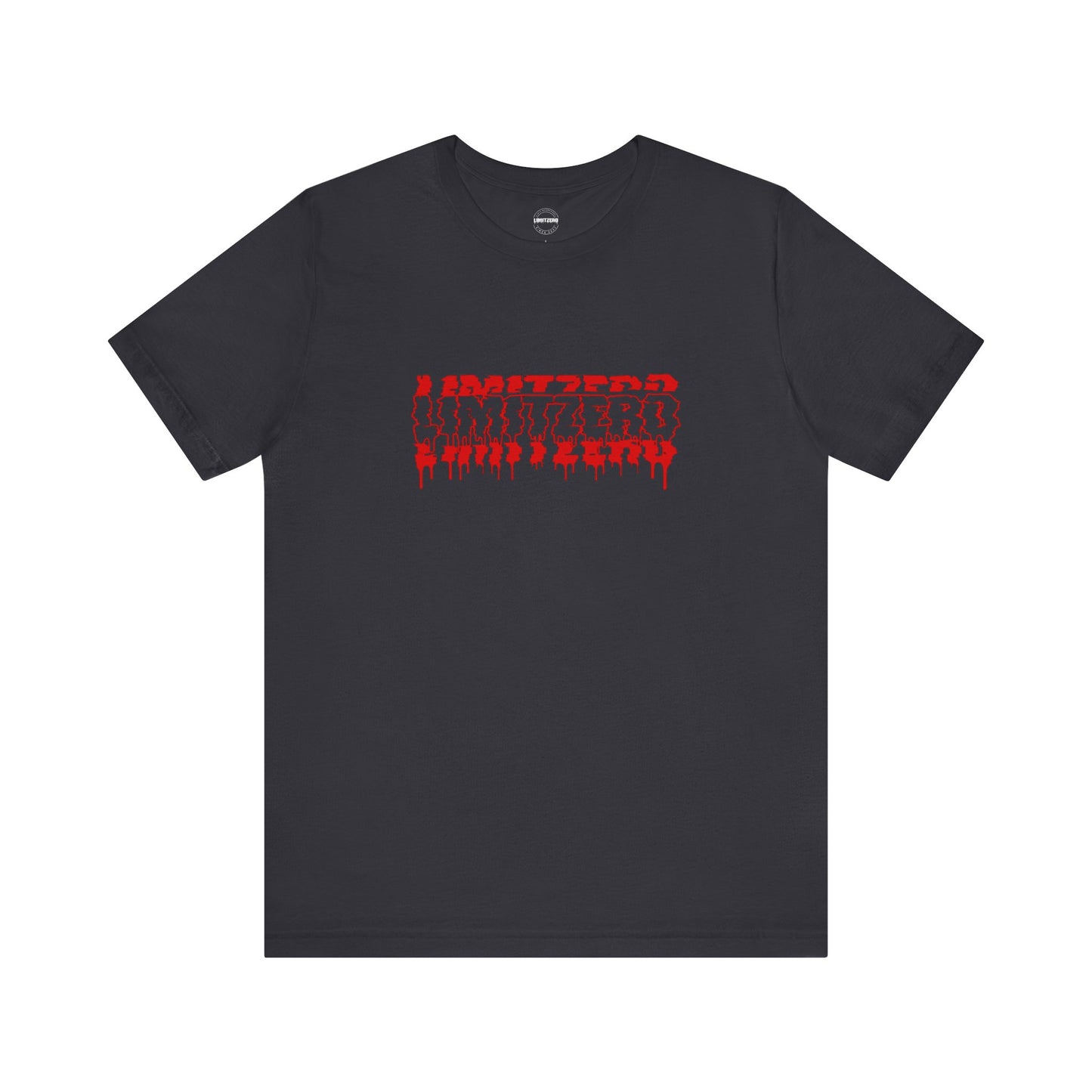 LimitZero Front New Era Glitch all-Red Logo Unisex Tee