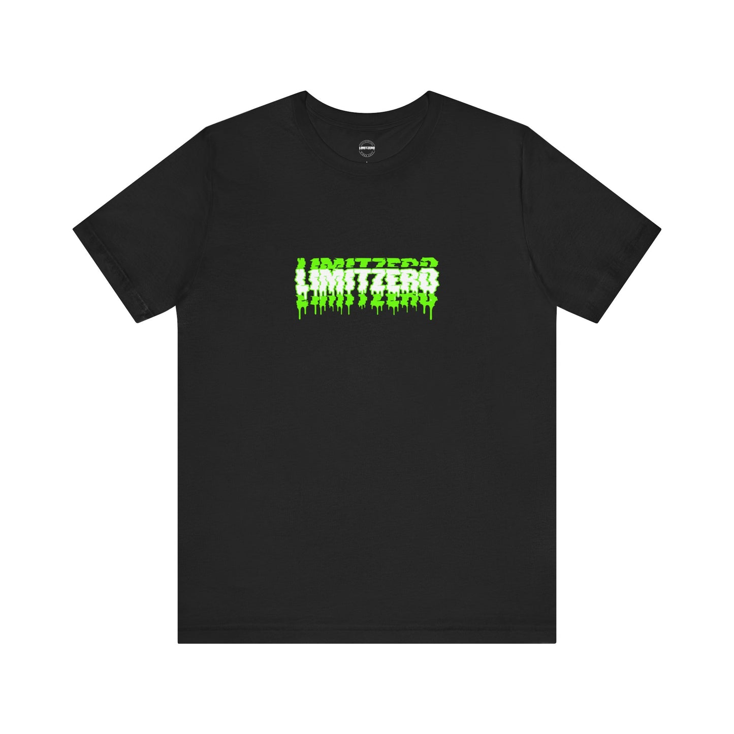 LimitZero Front New Era Green Brok3n Glitch Logo Tee