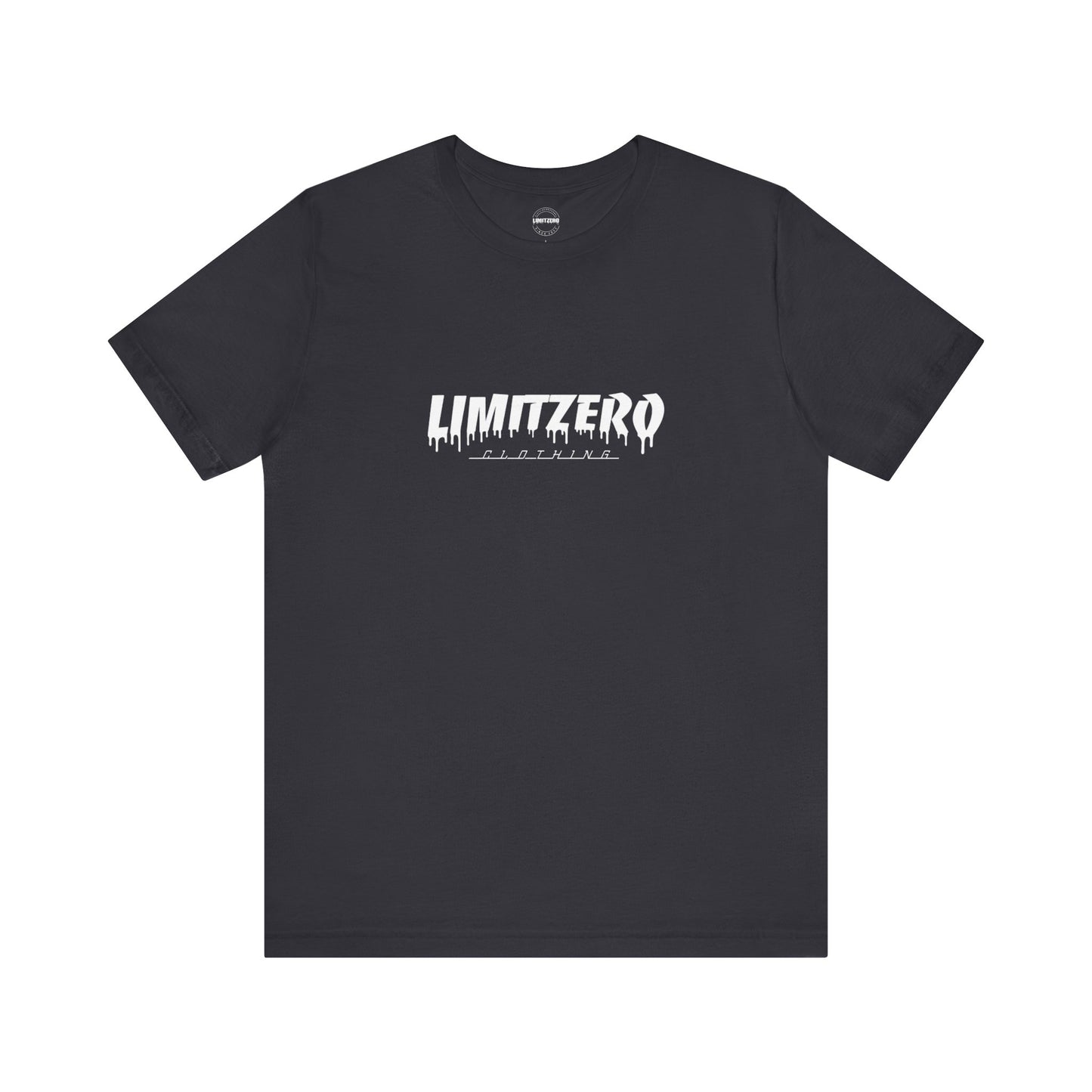 LimitZero Front White Curved Drip Logo Tee
