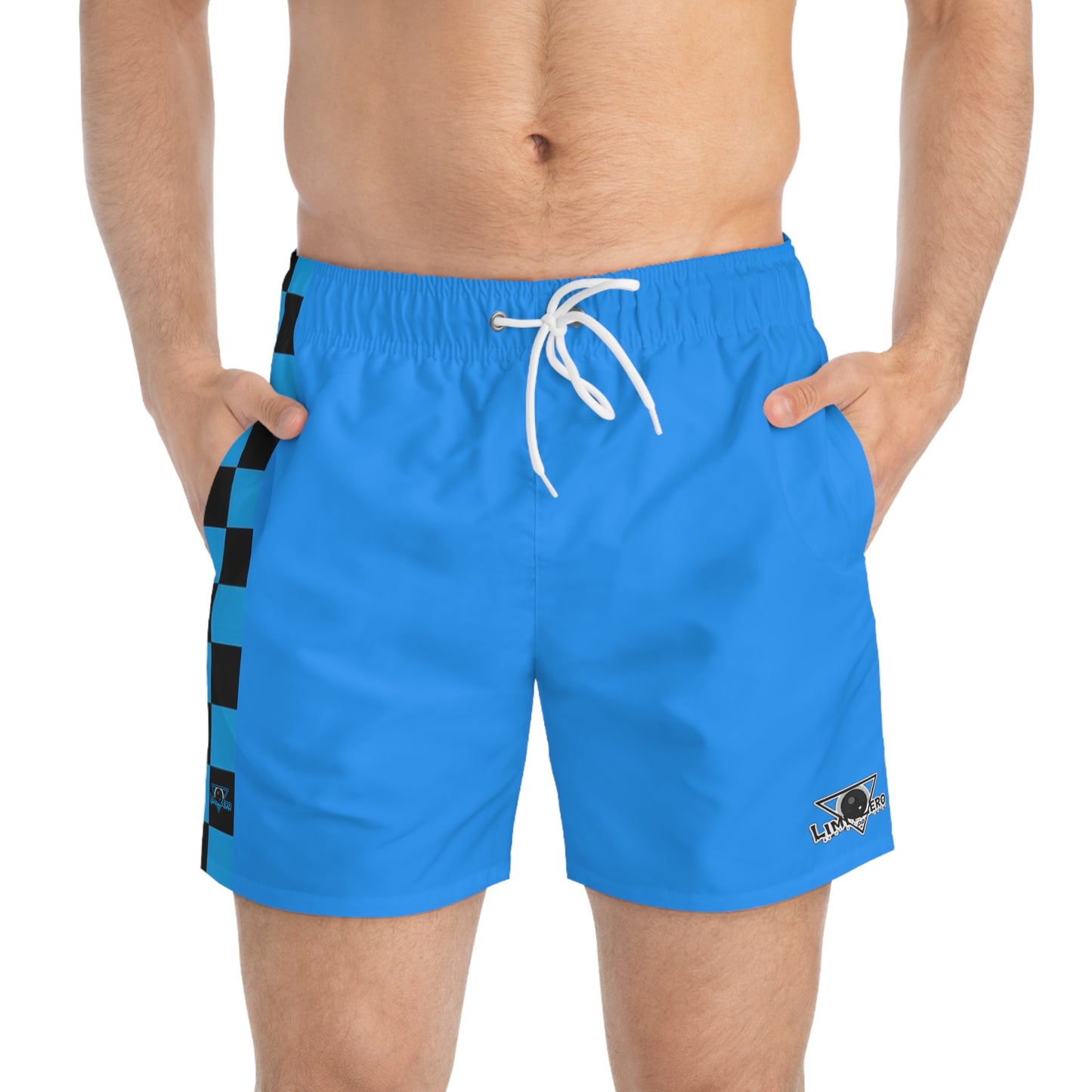 LimitZero checkered blue Surf Shorts