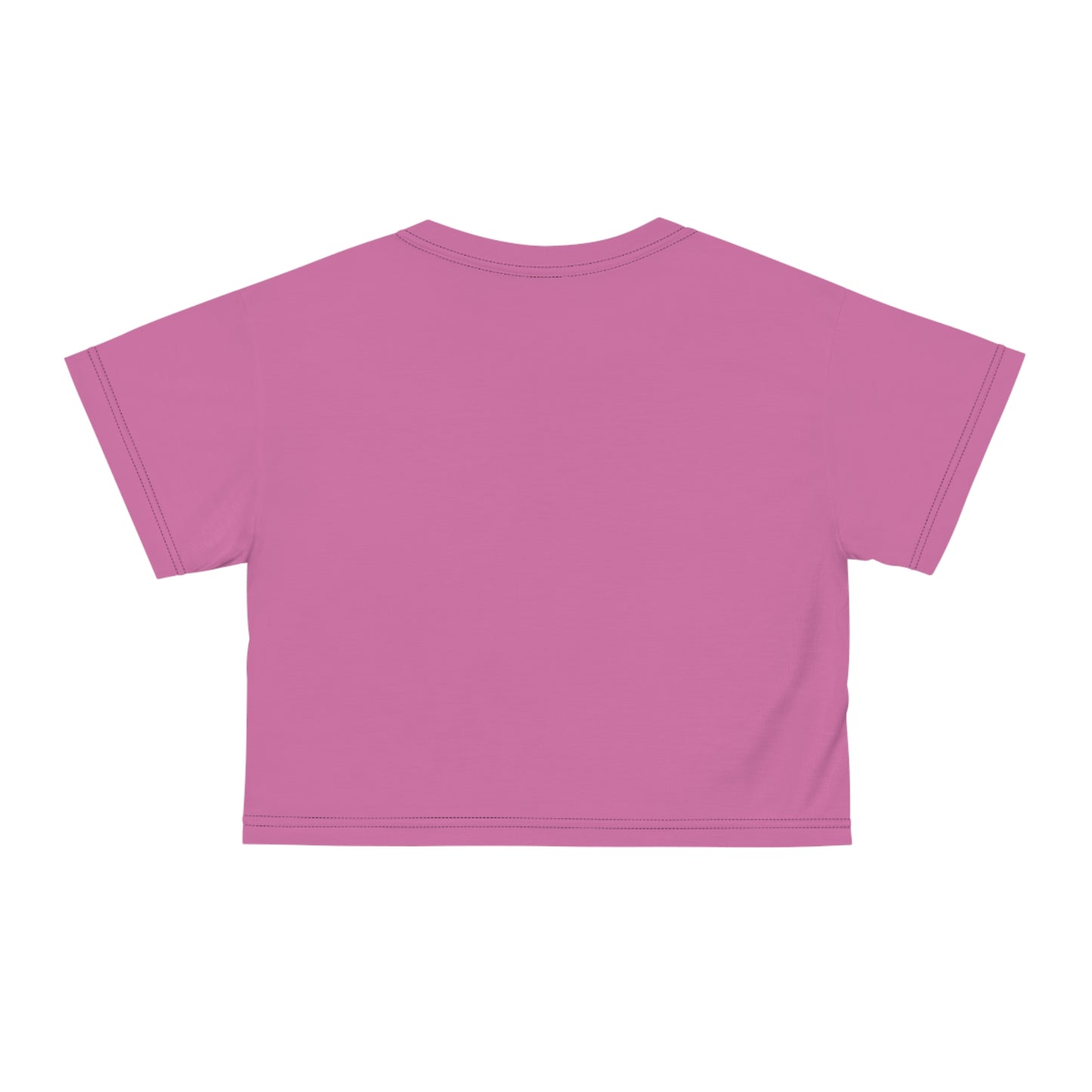 LimitZero Women`s baby Pink Plain New Era Front Drip Logo Crop Tee (DTG)