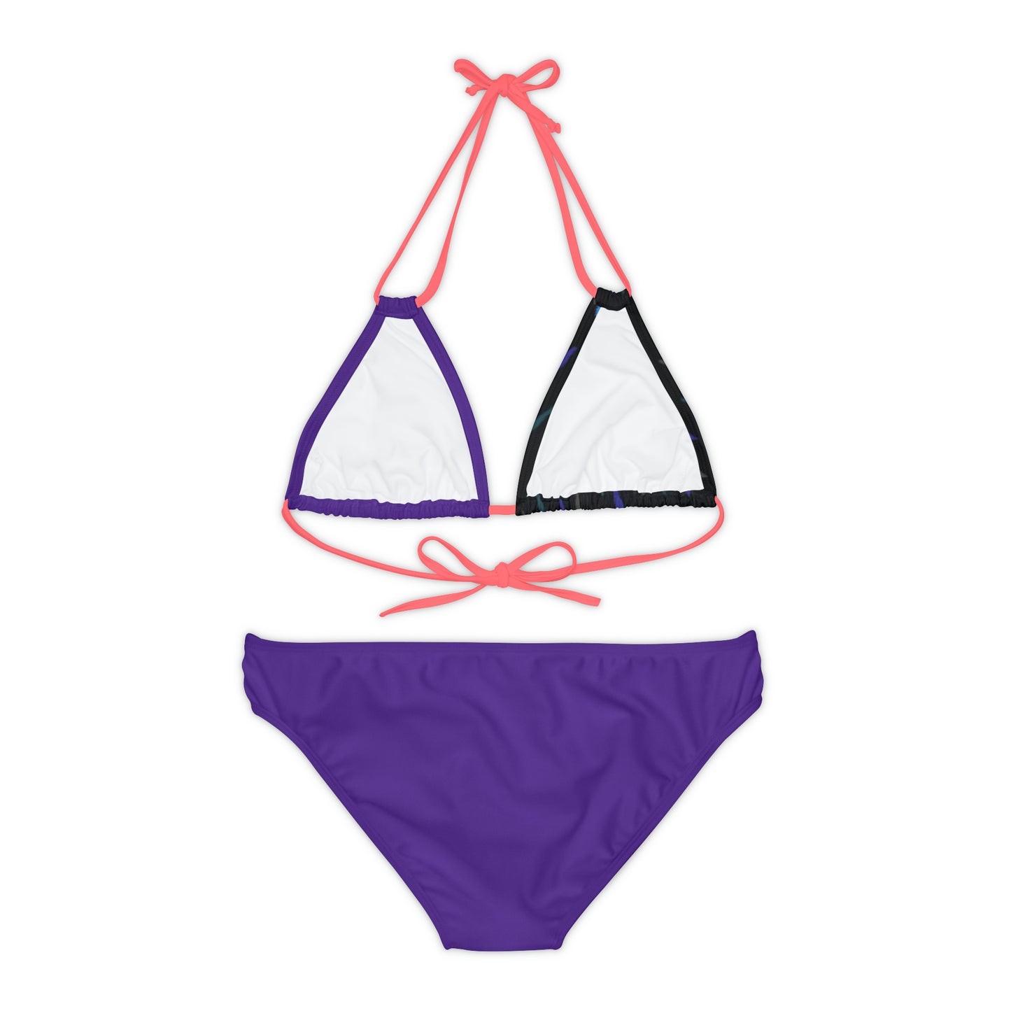 LimitZero Purple Strap Bikini Set (Plain Bottom)