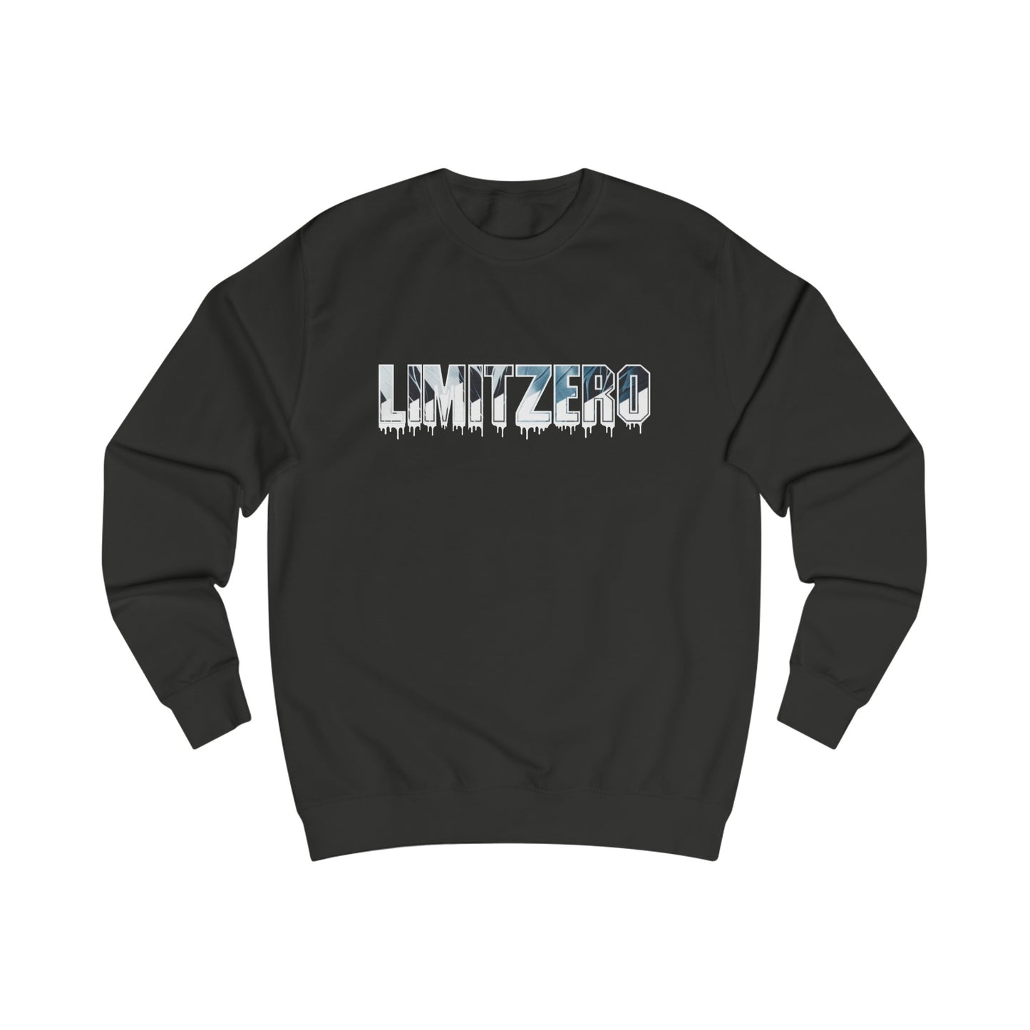 LimitZero Drip-Dye Black Unisex Sweatshirt