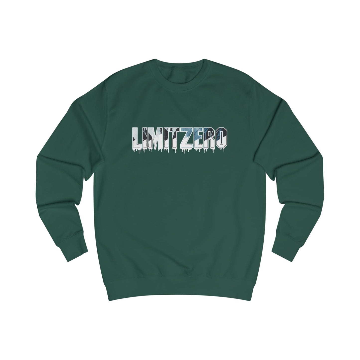 LimitZero Drip-Dye Dark Green Unisex Sweatshirt