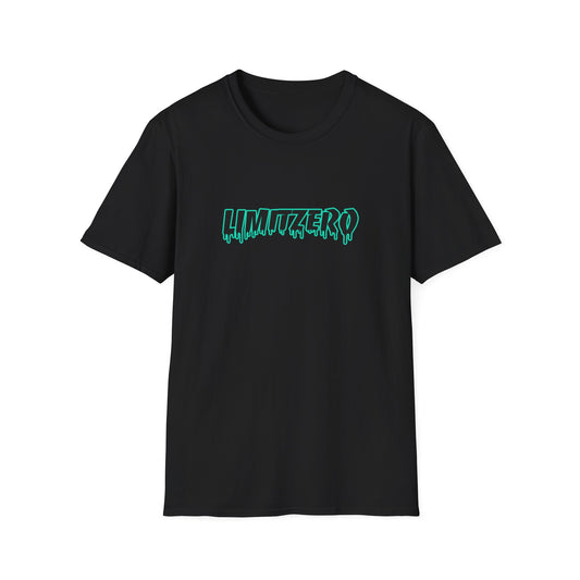 LimitZero Front Teal Curved Drip Logo Tee