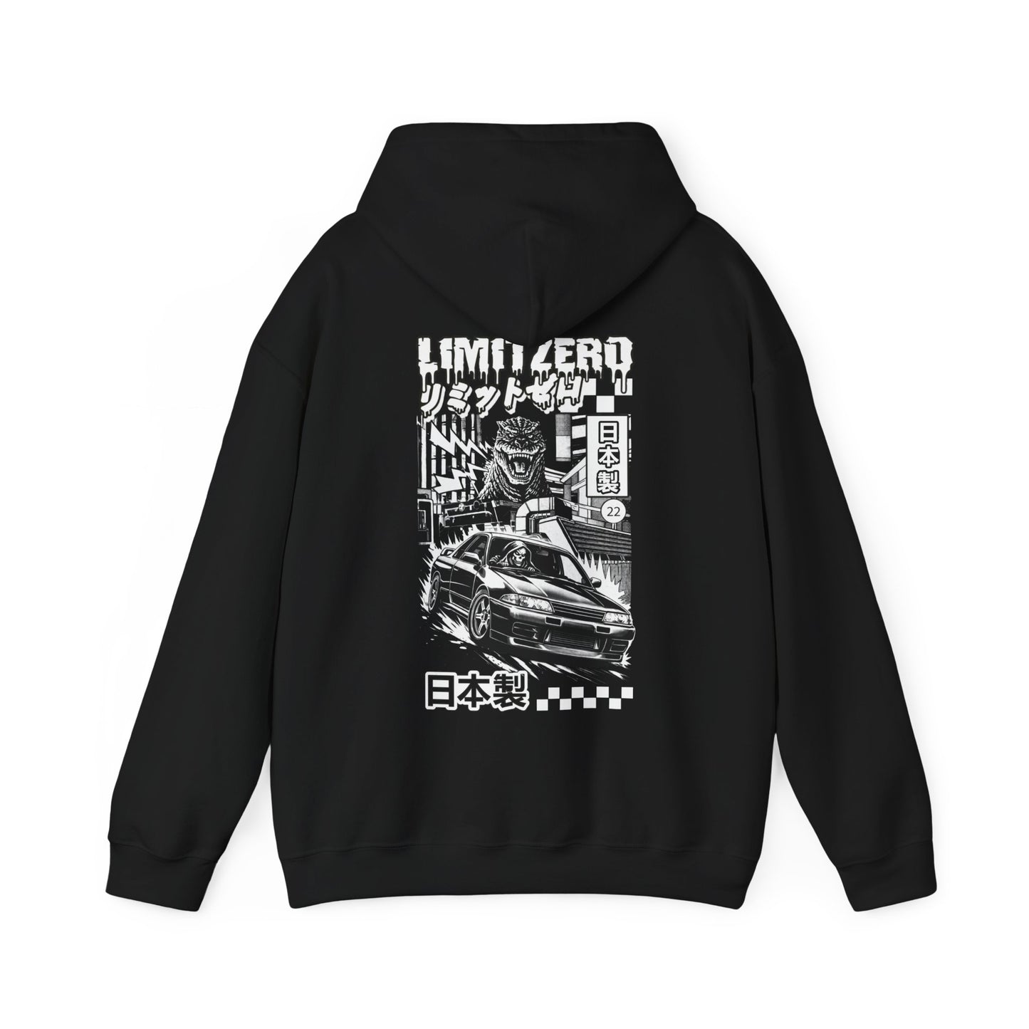 LimitZero Black&White Godzilla Unisex Hoodie (US Market)