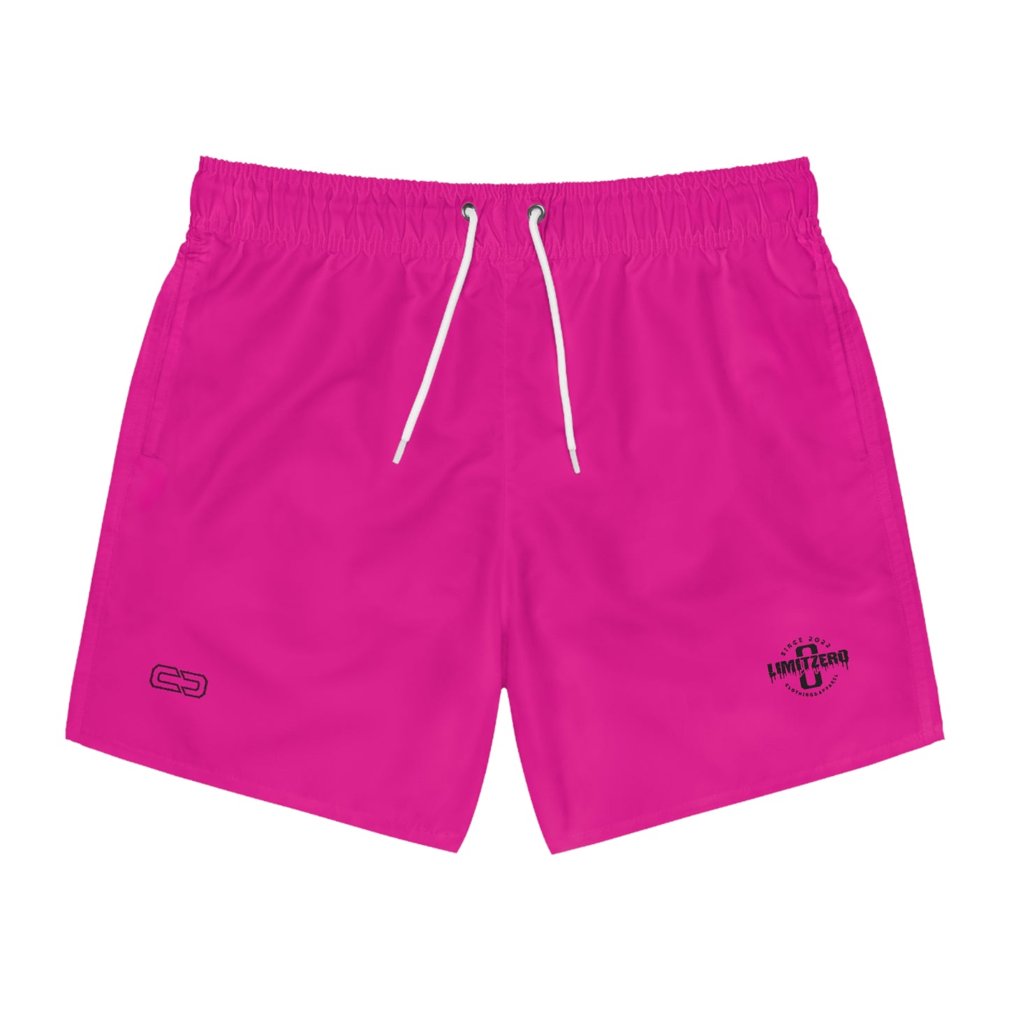 LimitZero Pink Surf Shorts with Grey Graffiti Pockets