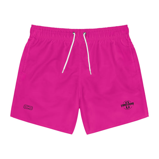LimitZero Pink Surf Shorts with Grey Graffiti Pockets